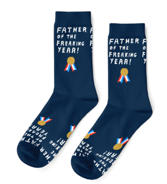 Yellow Owl Workshop Crew Socks - Father of the Year
