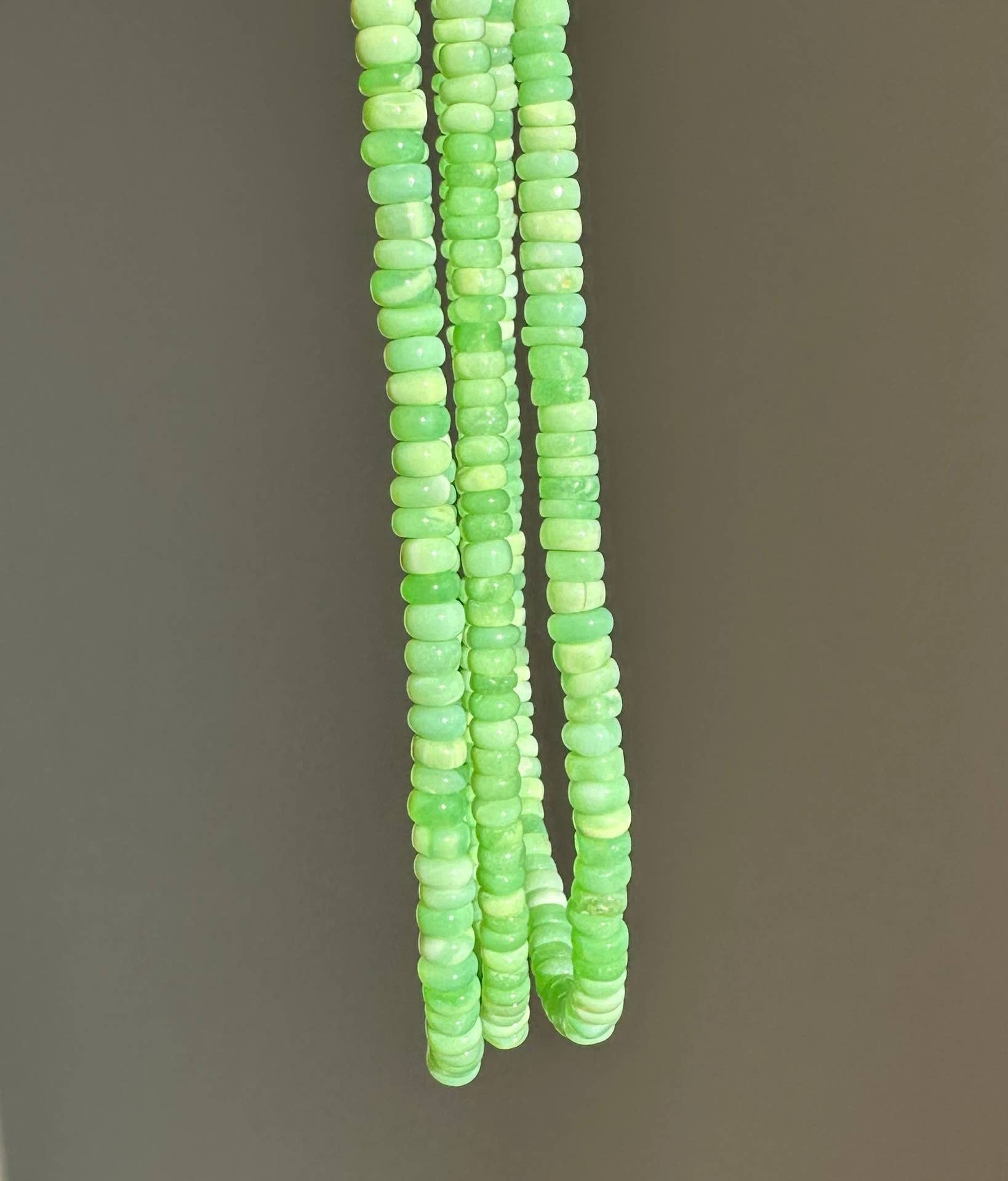 Anokhi Green Handmade Gemstone Necklace - Bright Green Neon Opal