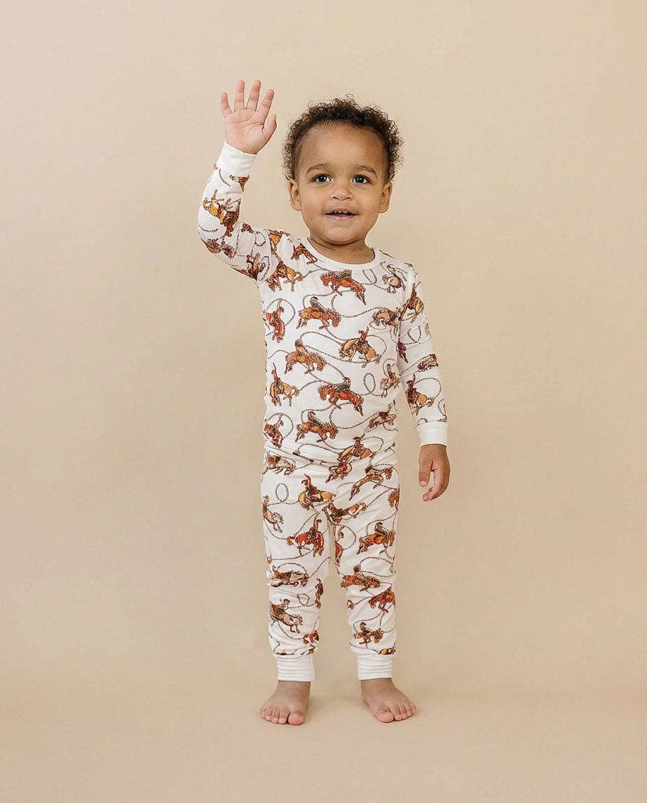 Lucky Panda Kids - Bamboo Two Piece Set - Rodeo Club