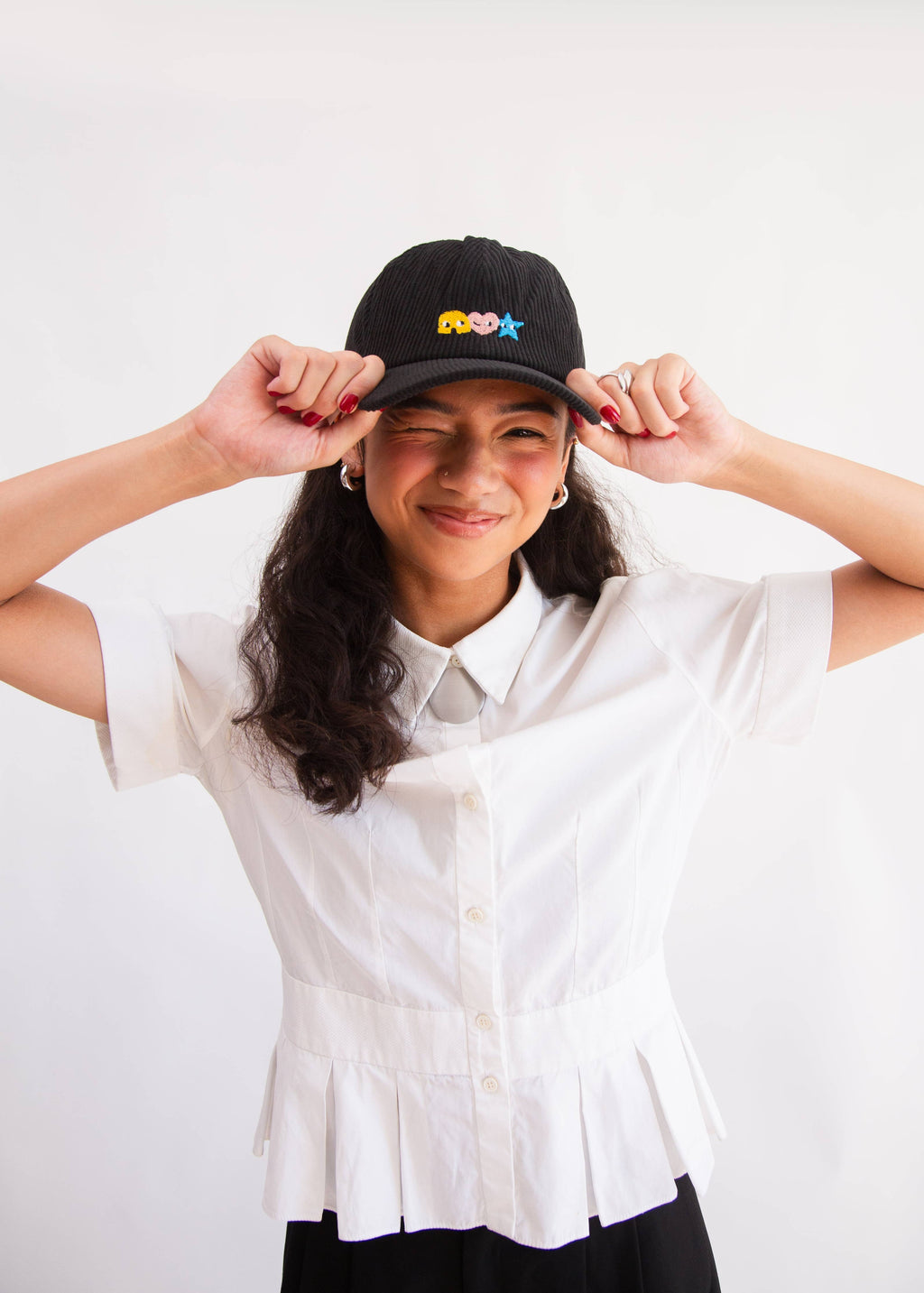 Karepango - SIDEKICK: Black Corduroy Baseball Cap