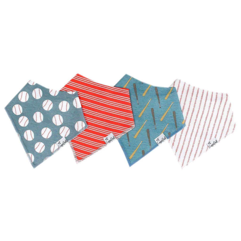 Copper Pearl Baby Bandana Bibs - Slugger (Set of 4)