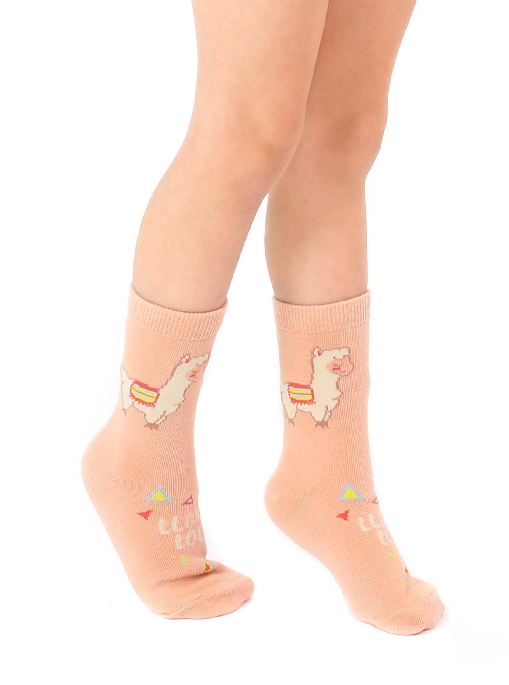 Living Royal 3D Packaged Crew Socks - Llama Love