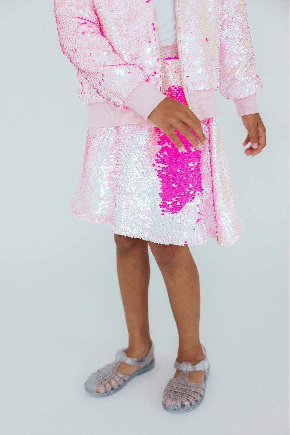 Mila & Rose - Diva Pink Flip Sequin Twirl Skort