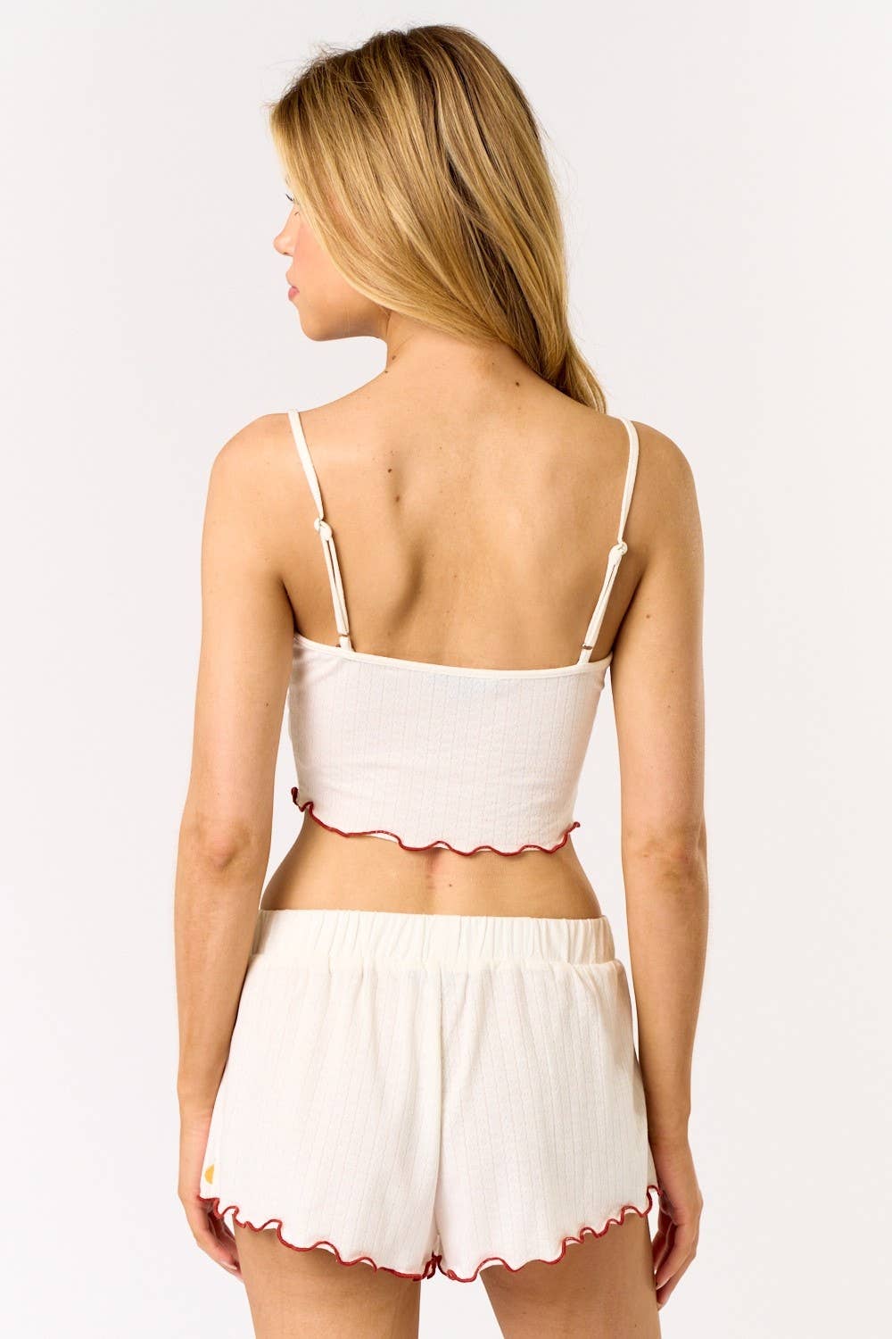 Women's Pointelle Cami Lounge Top & Short Set - Fruit