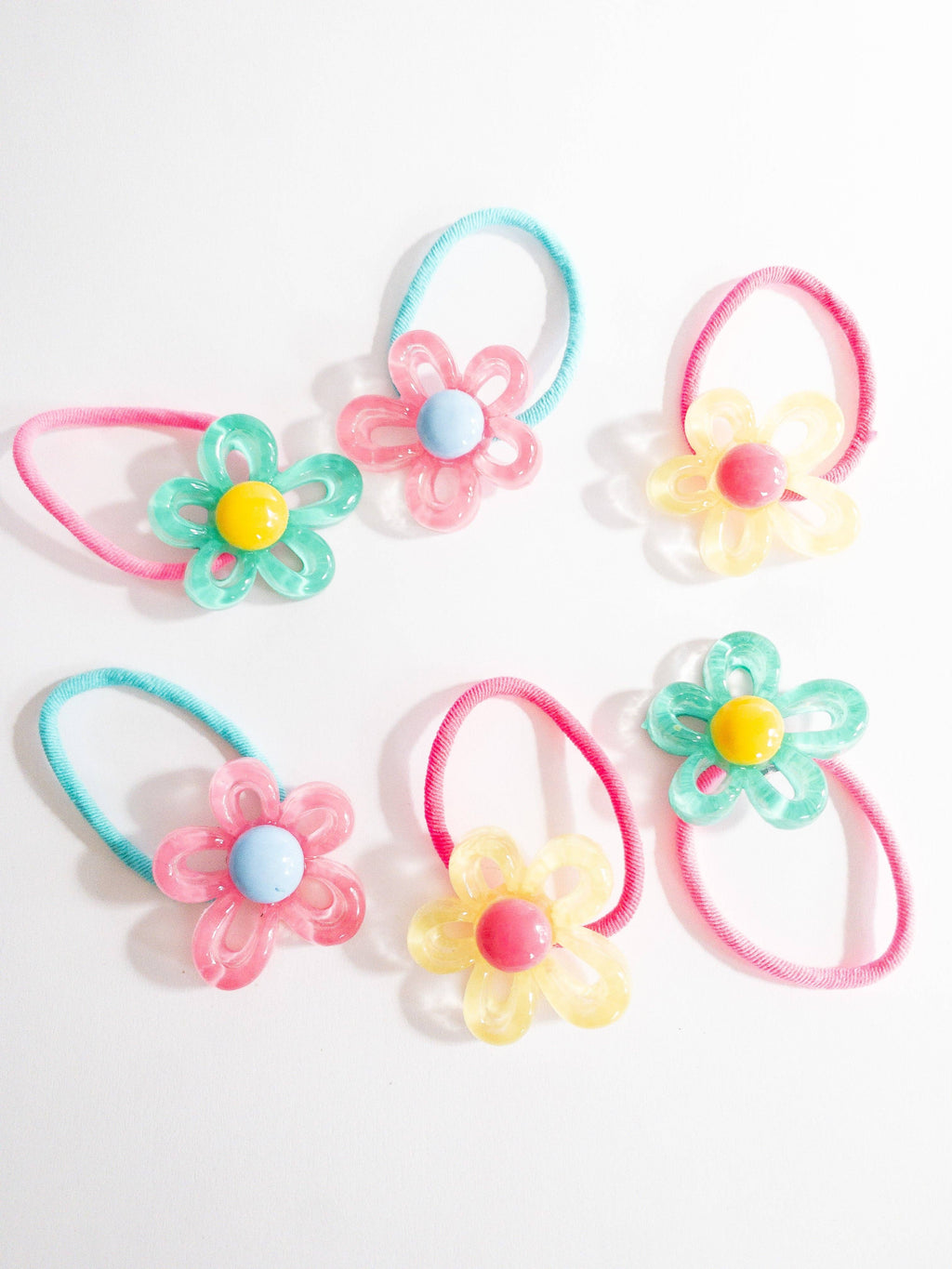 Eggy Cakes - Outlined Candy Flower Hair Ties