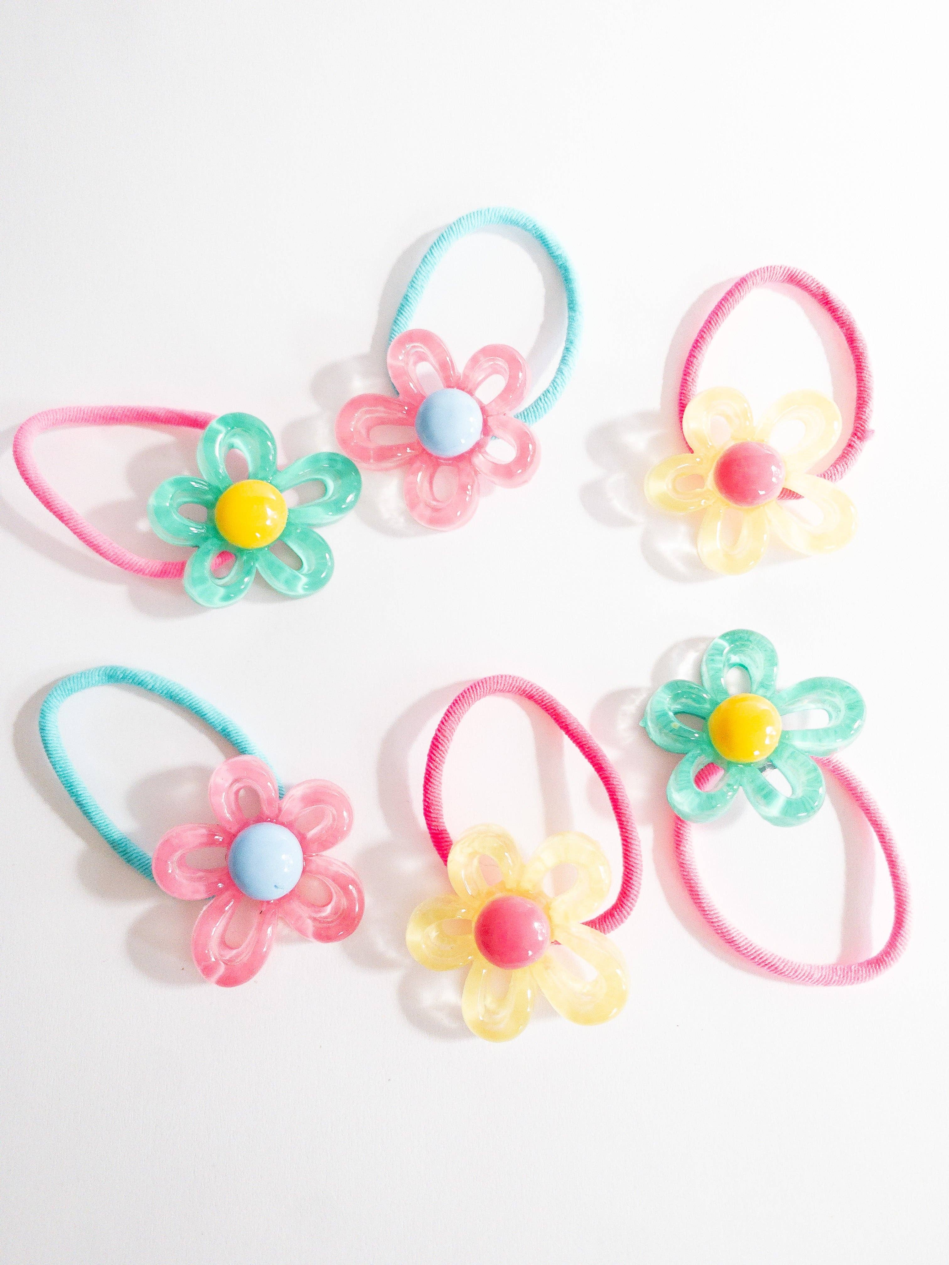 Eggy Cakes - Outlined Candy Flower Hair Ties
