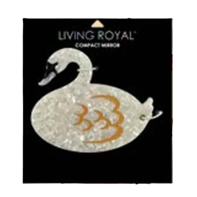 Living Royal Compact Mirror - Swan