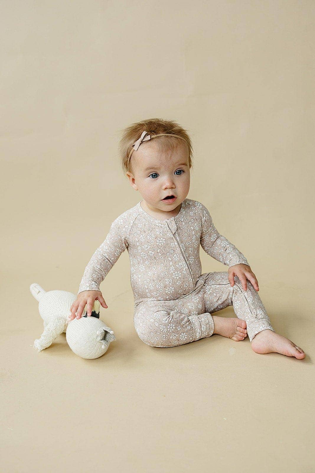 Little Joy Co. Bamboo Zippy Romper - Dainty Ditsy