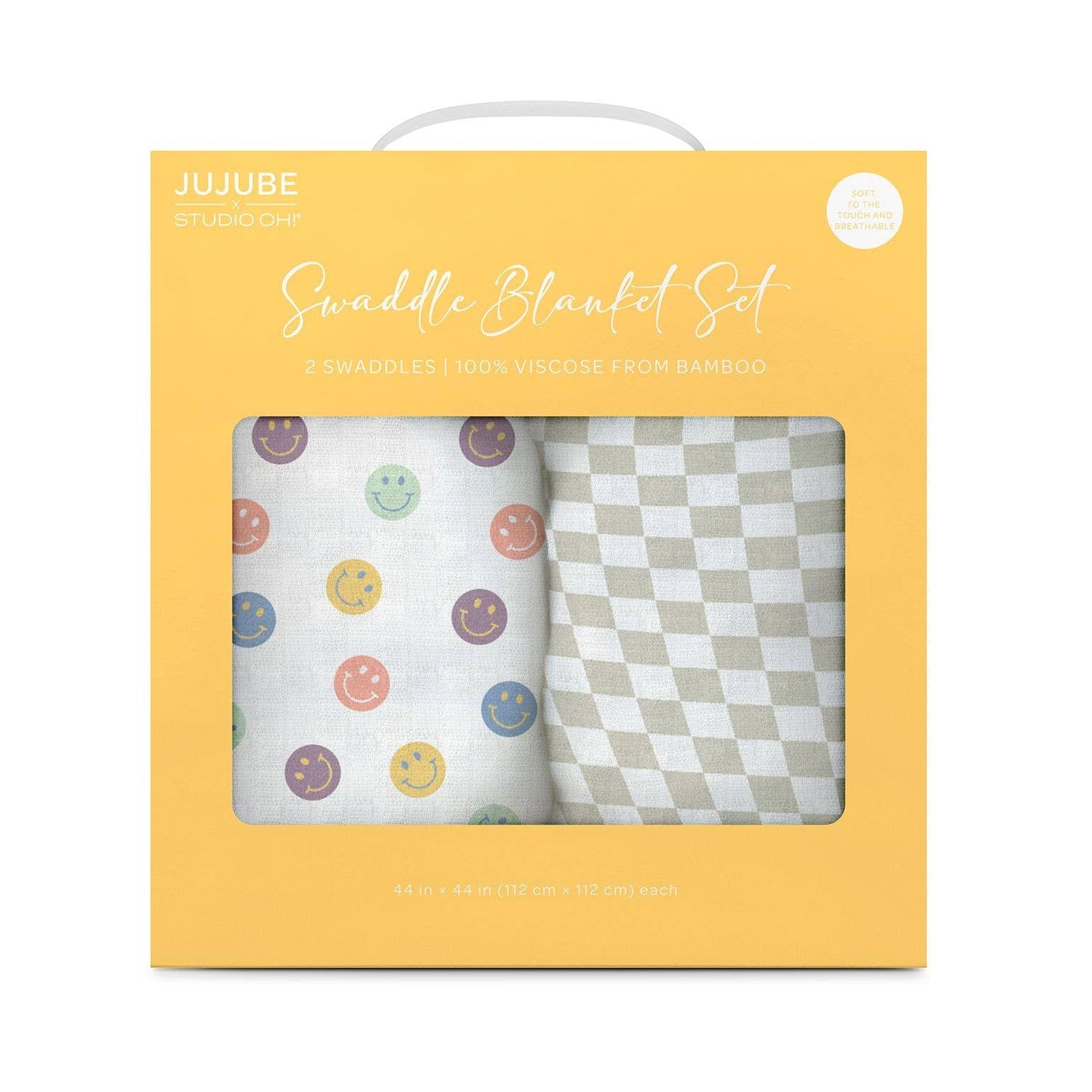 JuJuBe - Swaddle Blanket Set - Happy Baby Vibes