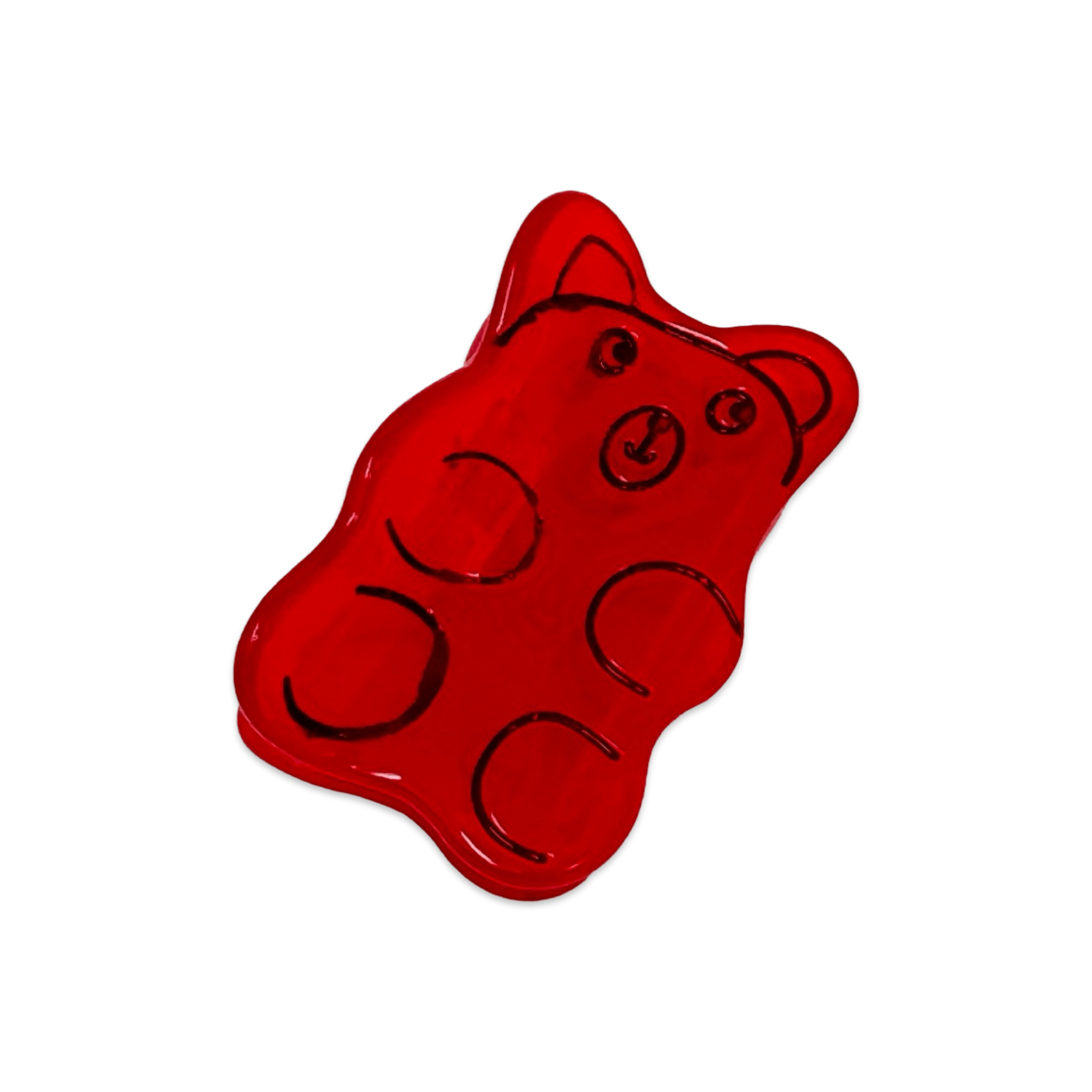 Jenny Lemons Hair Claw Clip - Mini Red Gummy Bear