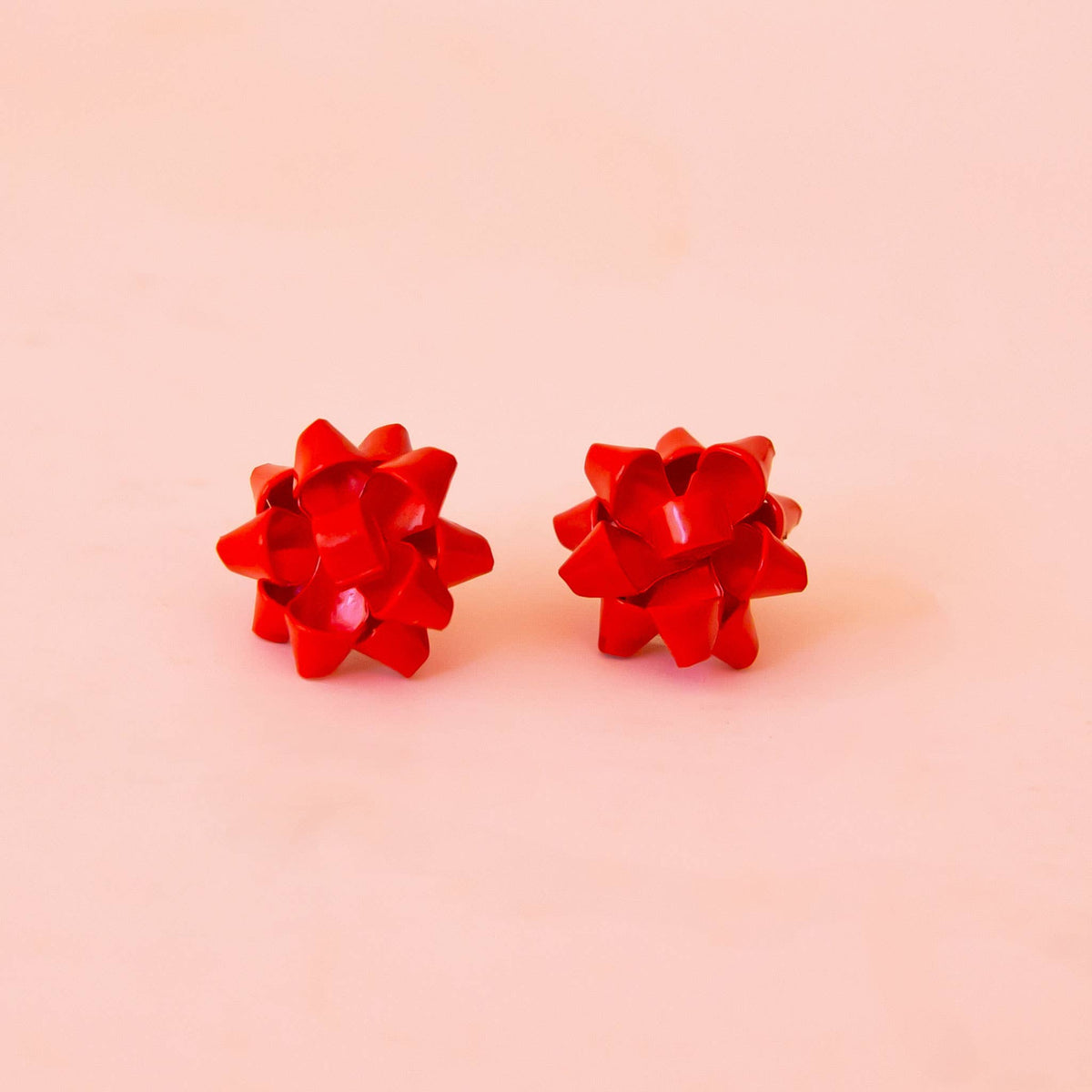 Sunshine Studios - Holiday Bow Earrings (Red)