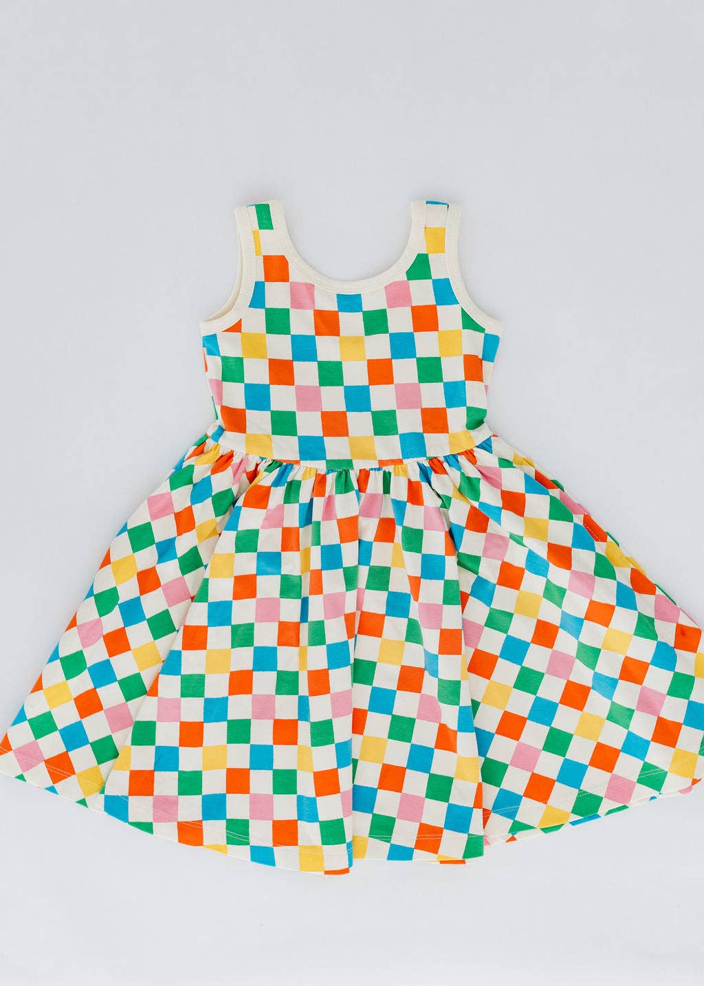 Good Apples Kids Sleeveless Twirl Dress - Party Checkers