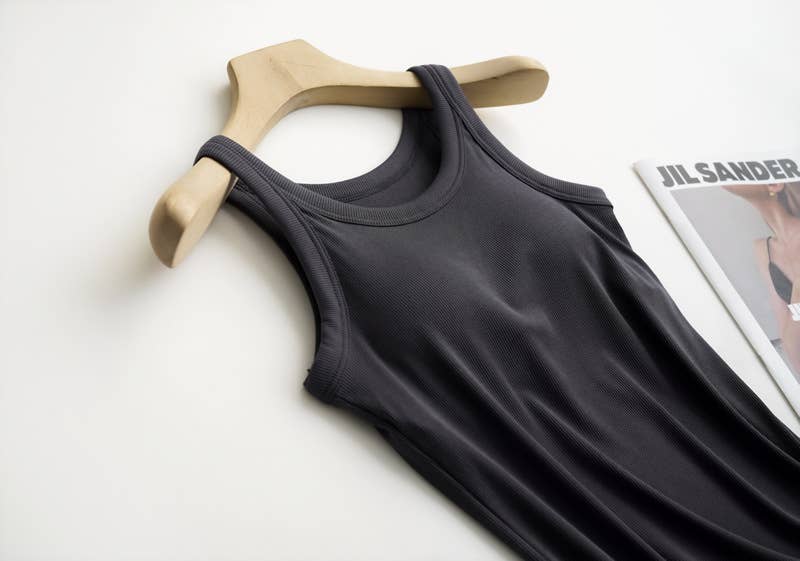 Women's Ribbed Tank w/ Built In Bra