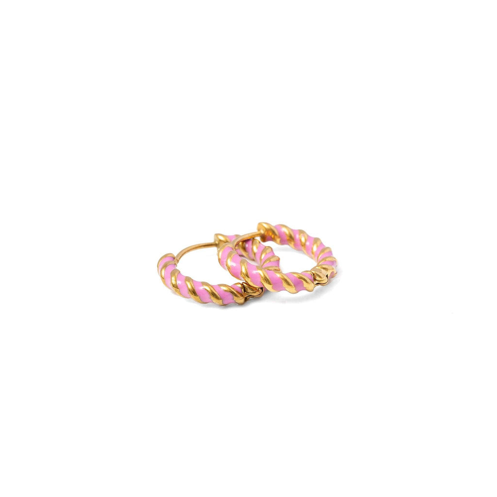 Pip Pop Post - Braided Hoop Earrings - Gold