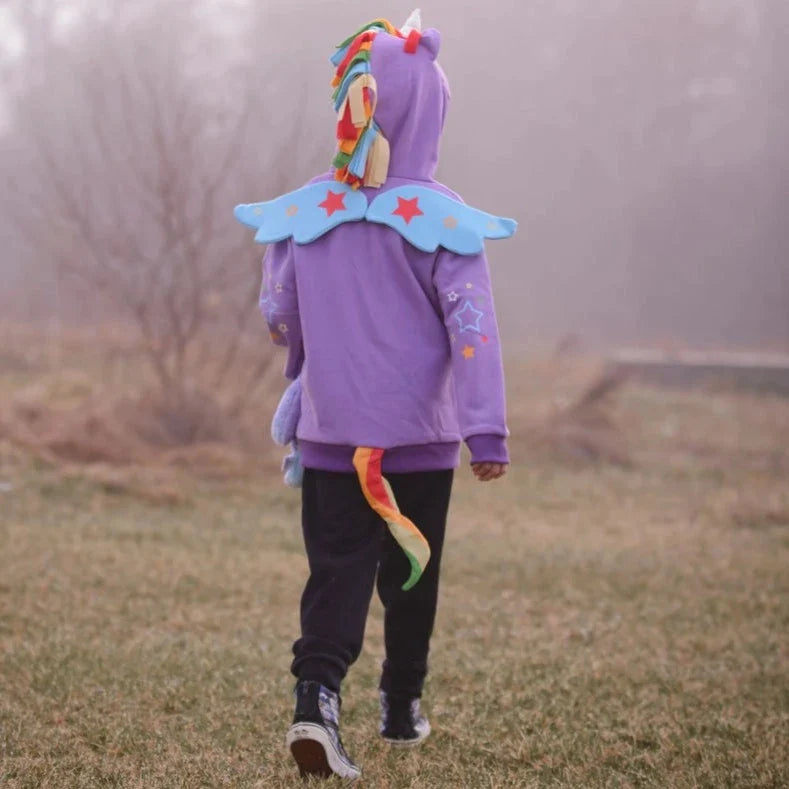 3D Hoodie - Purple Rainbow Unicorn (Final Sale)