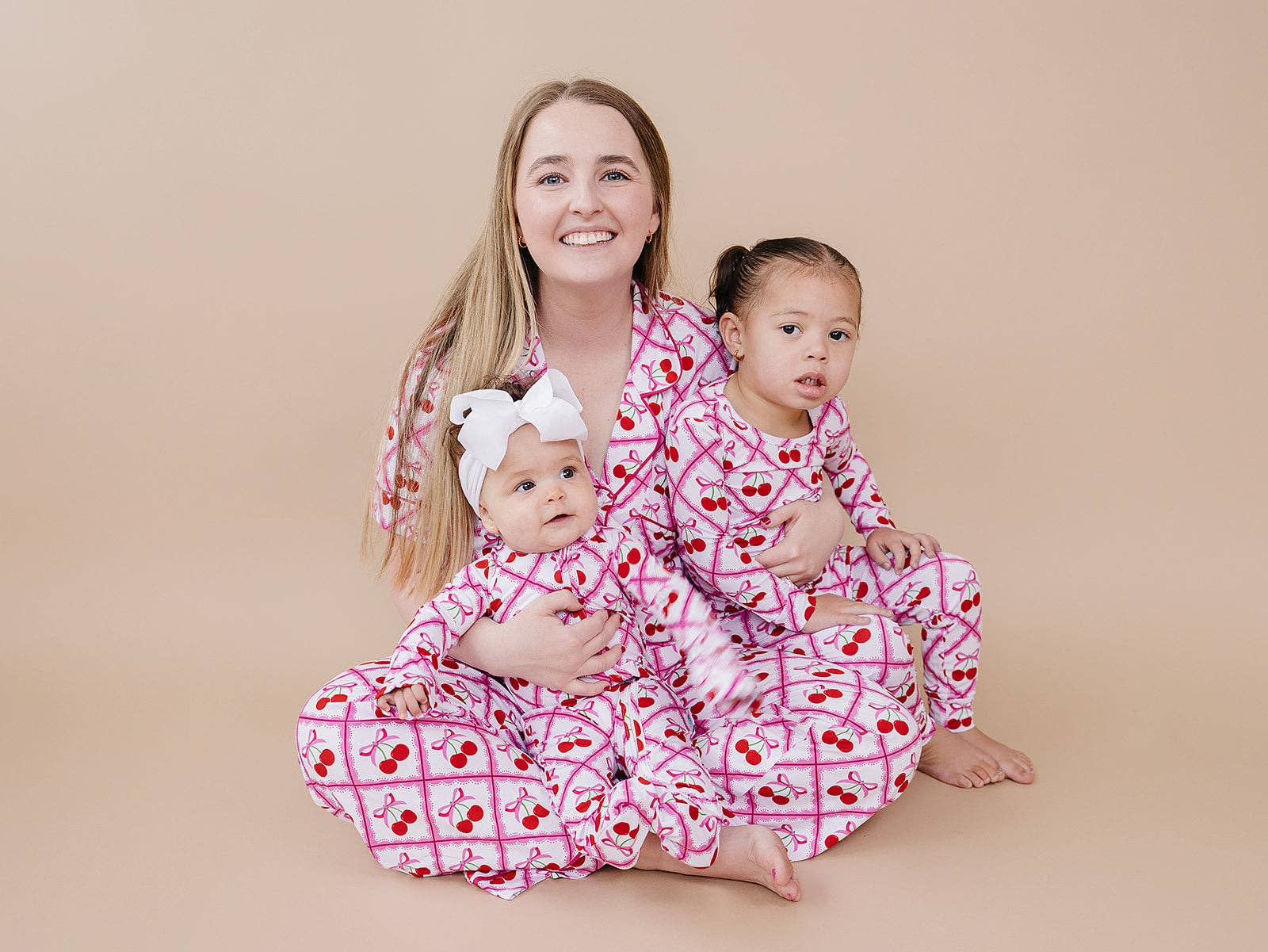 Lucky Panda Kids Bamboo PJs - Cherry Bow