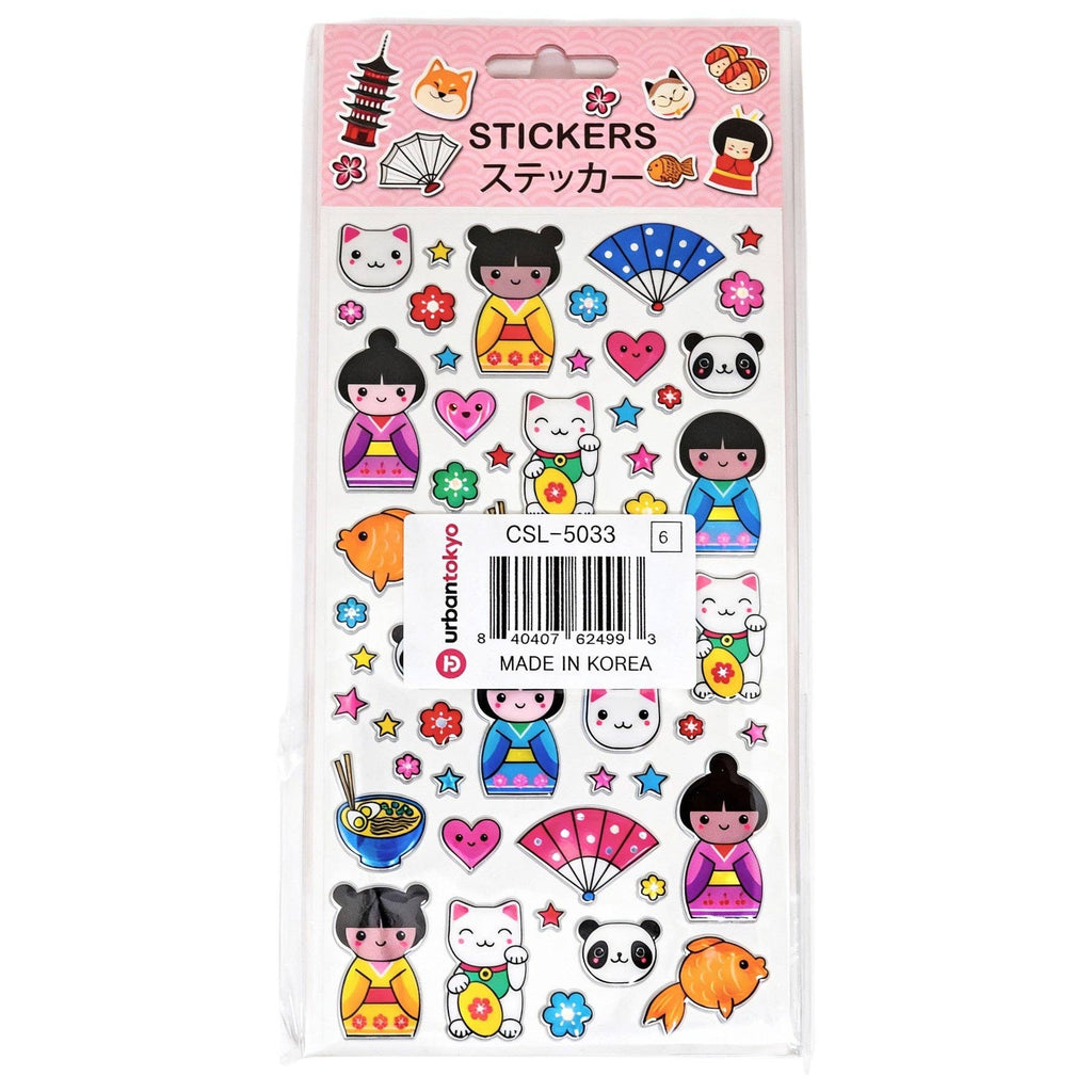 Urban Tokyo Puffy Stickers - Japan Symbols