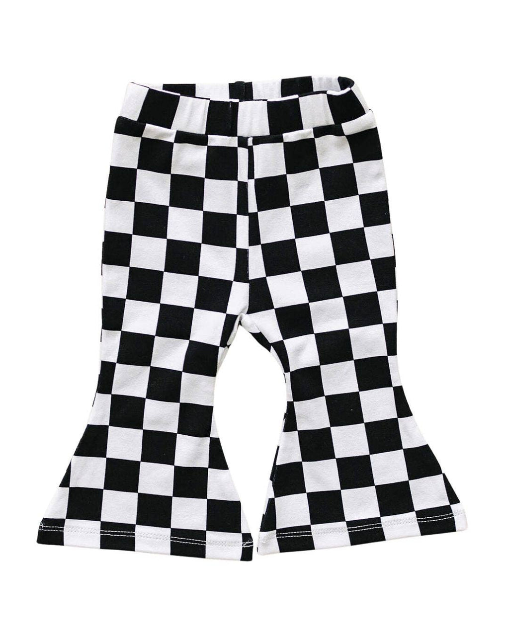 Lucky Panda Kids Checkered Flare Pants