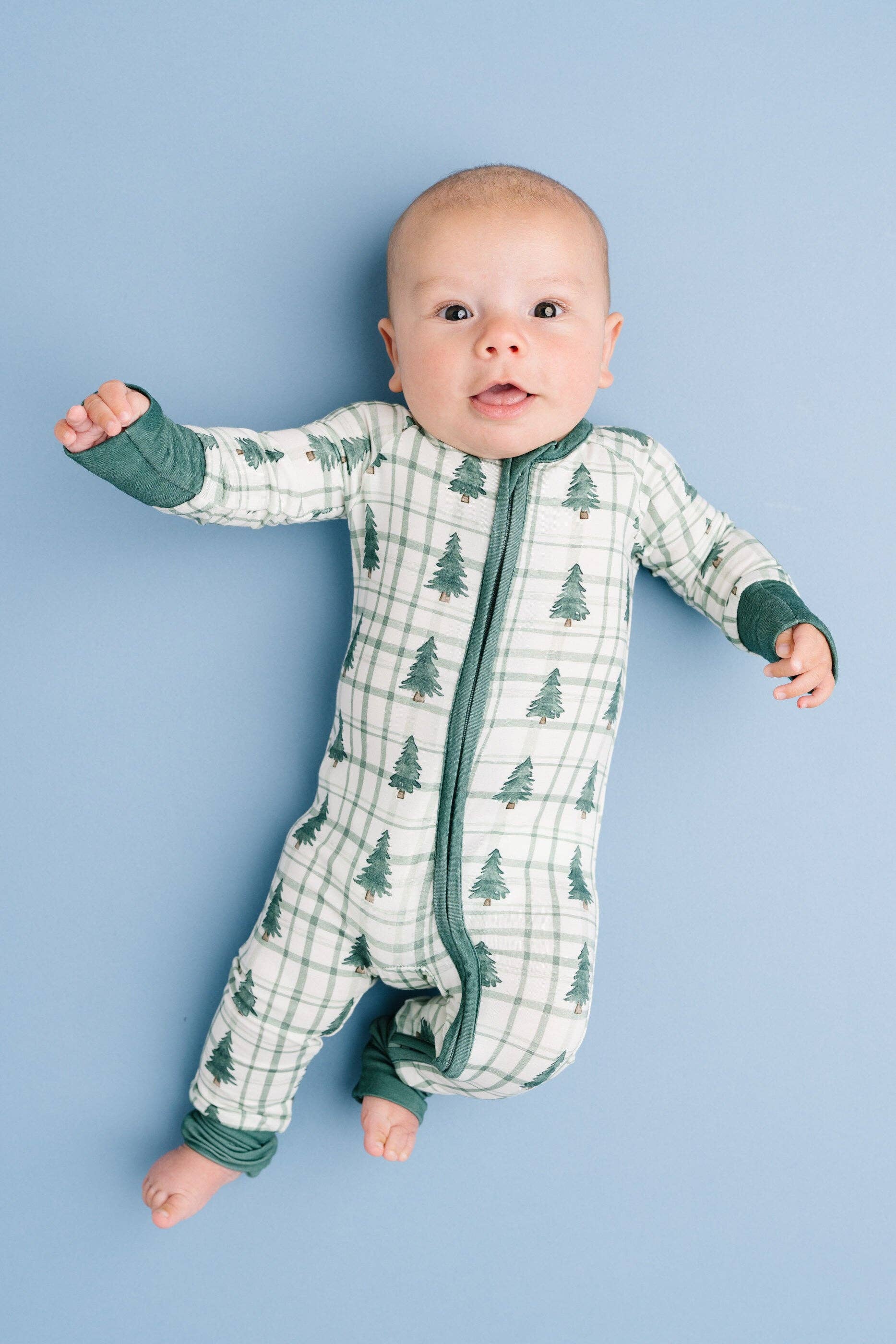 Little One Shop Bamboo Convertible Romper - Tree Farm (Final Sale)
