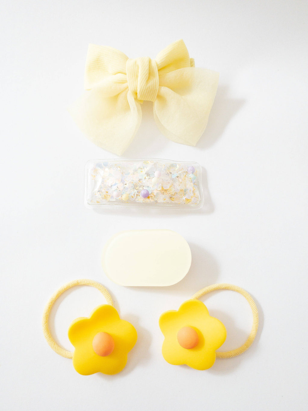 Eggy Cakes - Shay Bow and Confetti 5 Piece Hair Clip Set
