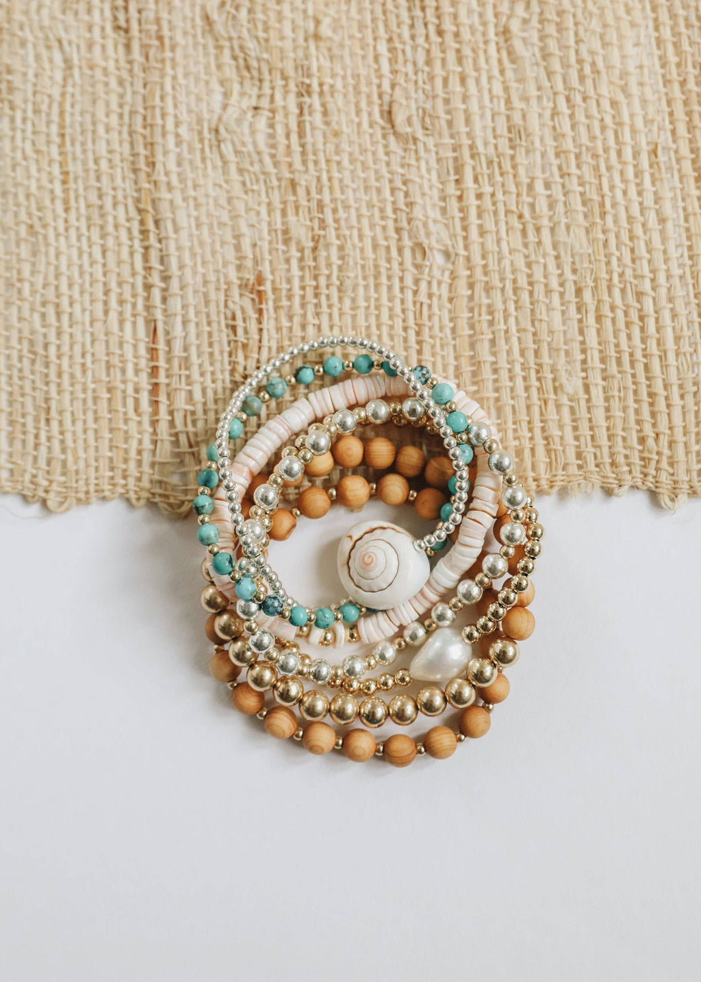 CanyonLeaf - 14K Gold Filled || Beaded Stretch Anklet