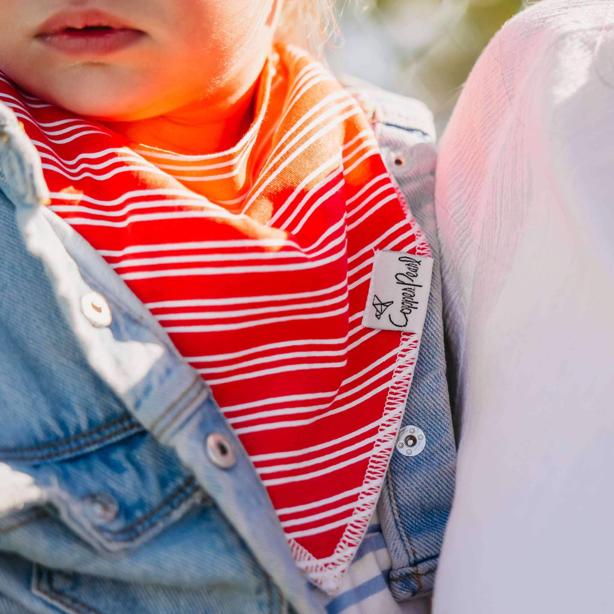 Copper Pearl Baby Bandana Bibs - Slugger (Set of 4)