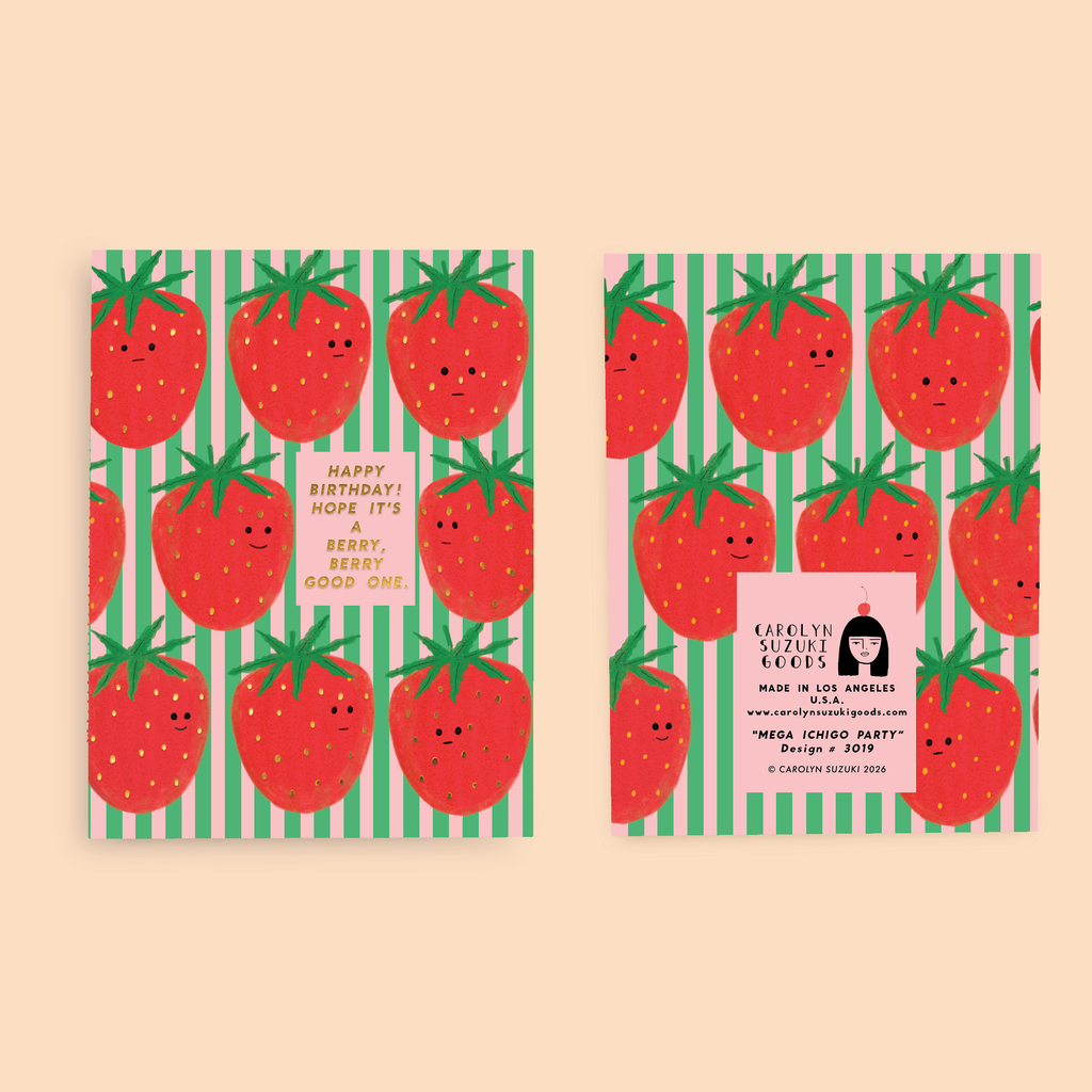 Carolyn Suzuki Birthday Card - Mega Ichigo Party