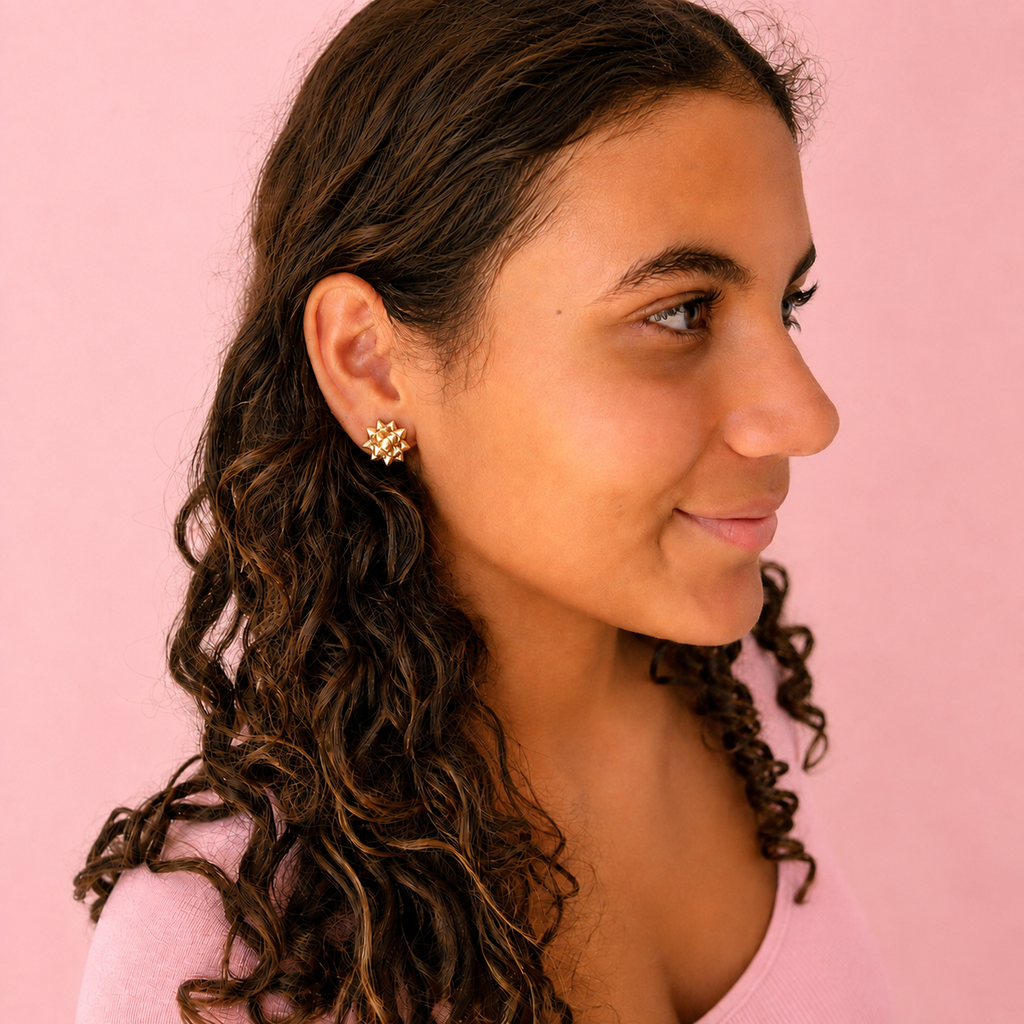 Sunshine Studios - Holiday Bow Earrings (Gold)
