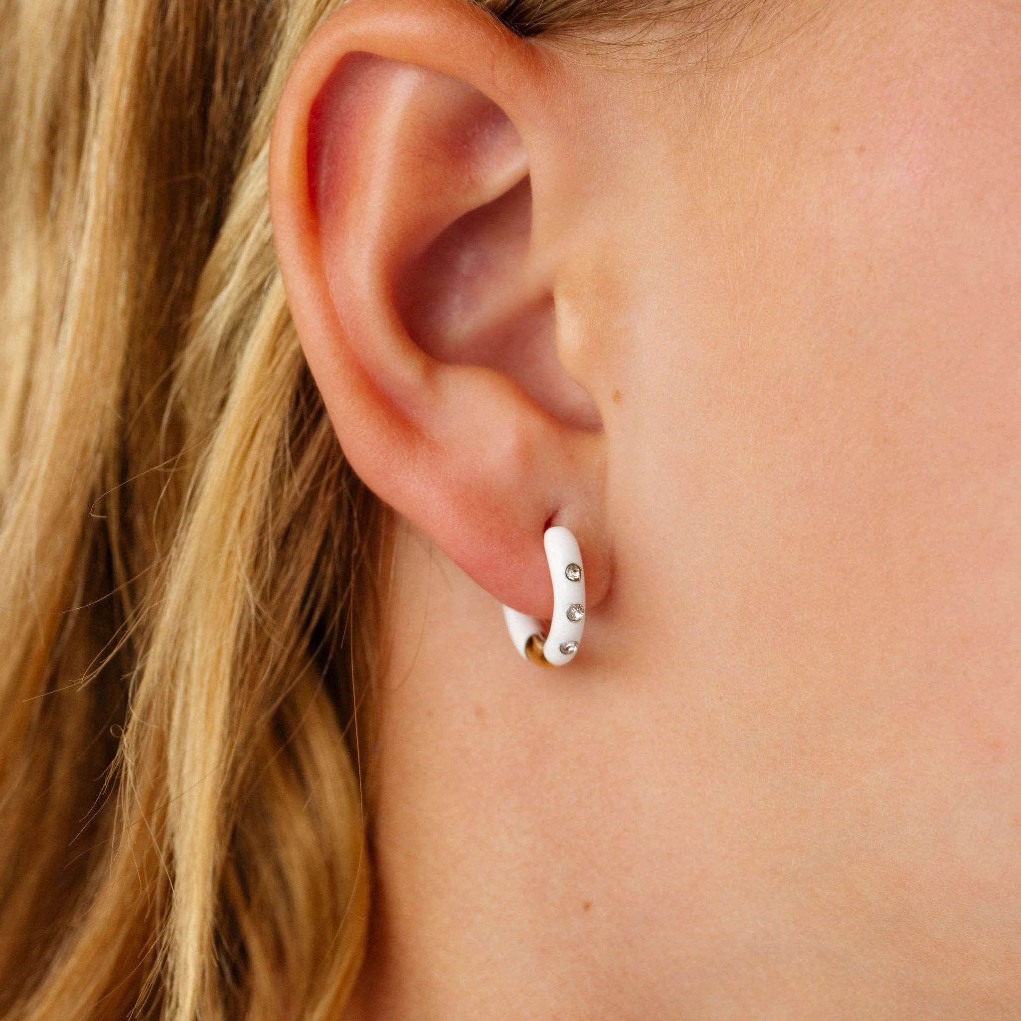 Pip Pop Post - Enamel Diamond Hoop