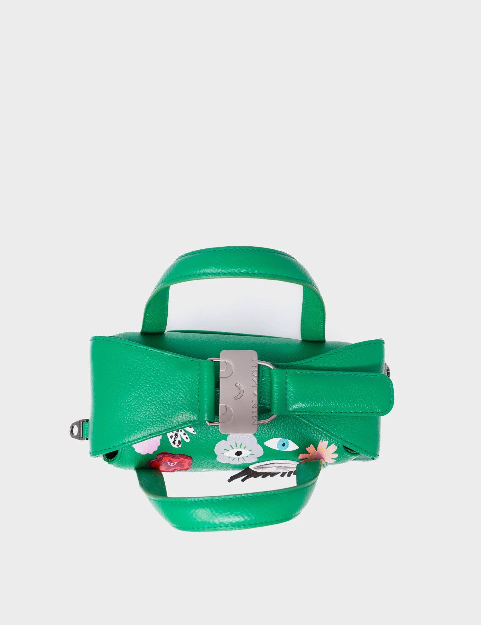 Min & Mon - Benji Small Crossbody Irish Green Leather Bag - Floralia Design