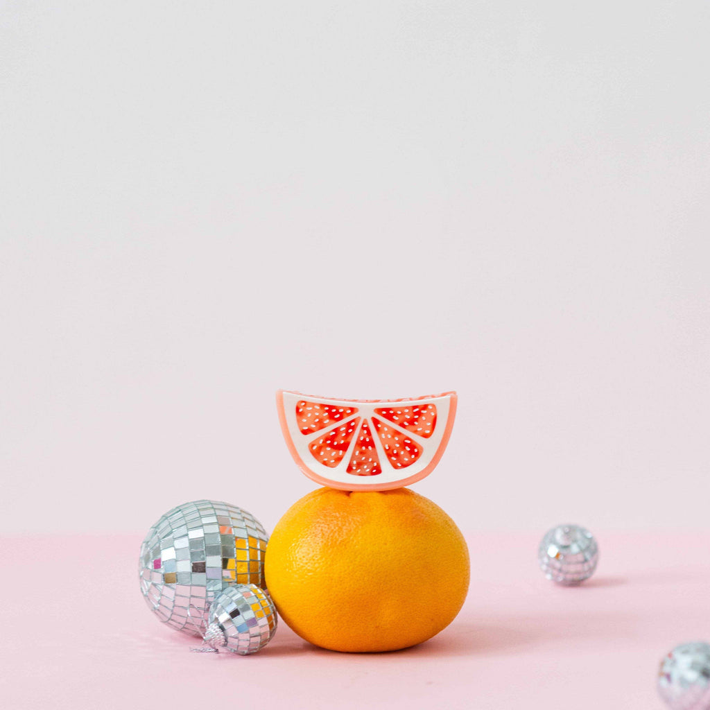 Jenny Lemons Hair Claw Clip - Large Grapefruit Slice