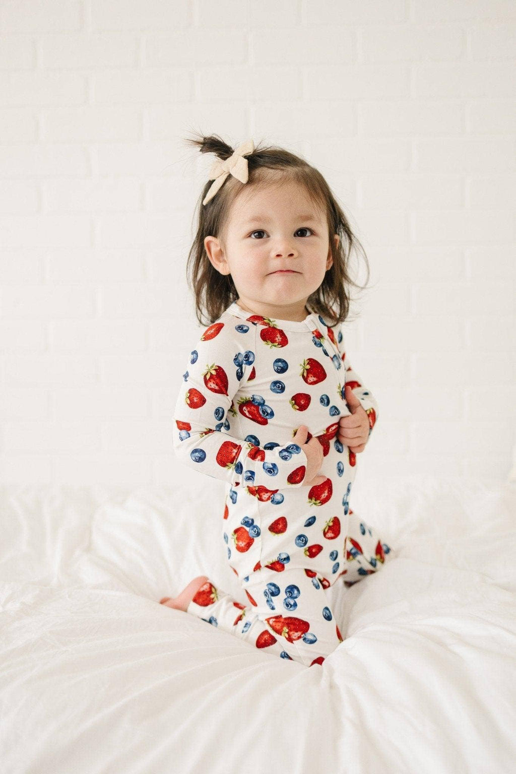 Little Joy Co. Bamboo Zippy Romper - Berry Sweet