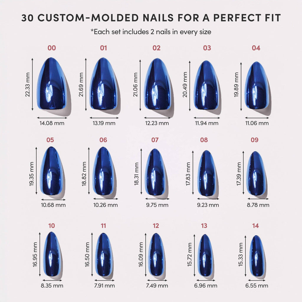 Glamnetic Press On Nails - Blue Steel