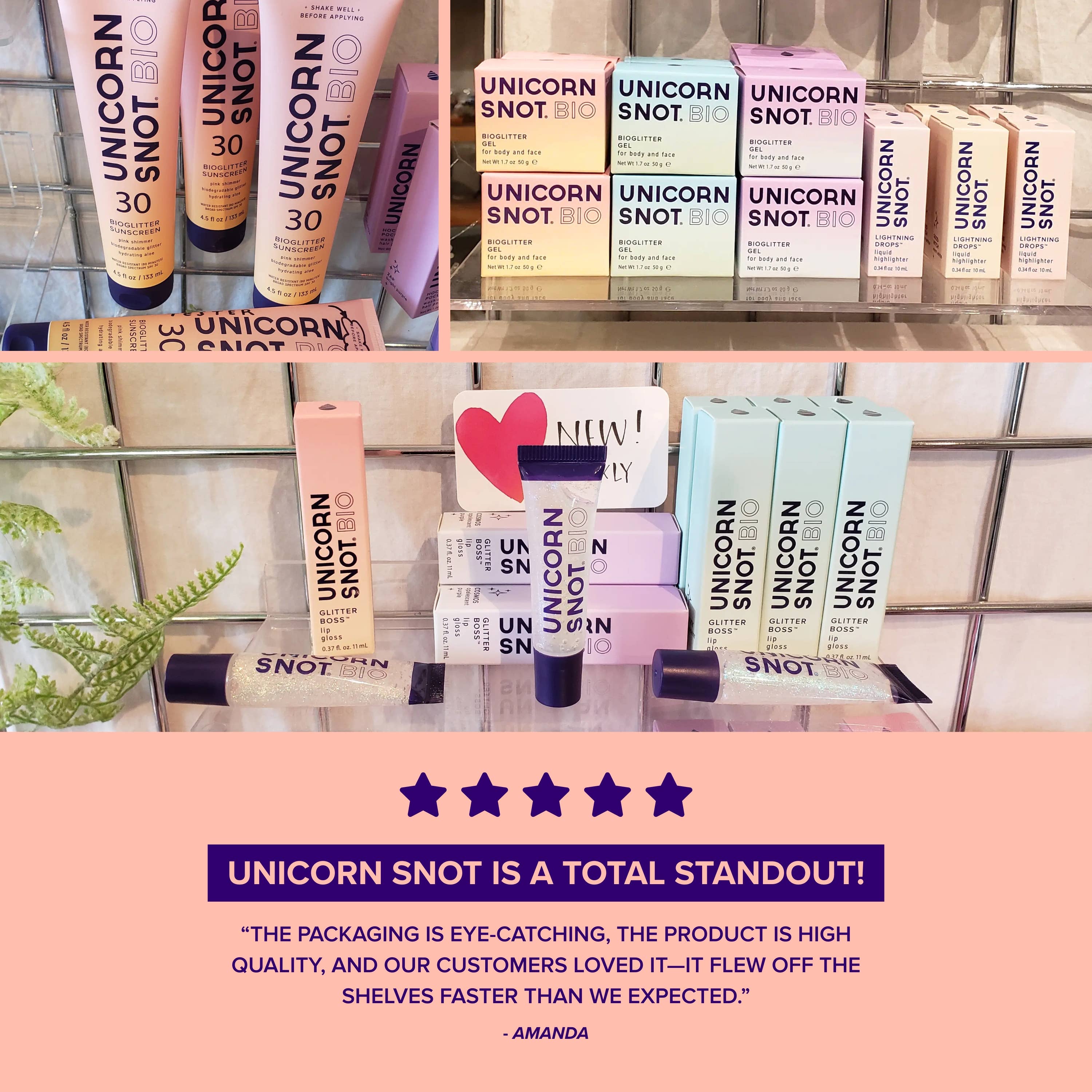 Unicorn Snot - SPF 35 Sunscreen Spray - Rose Gold Shimmer