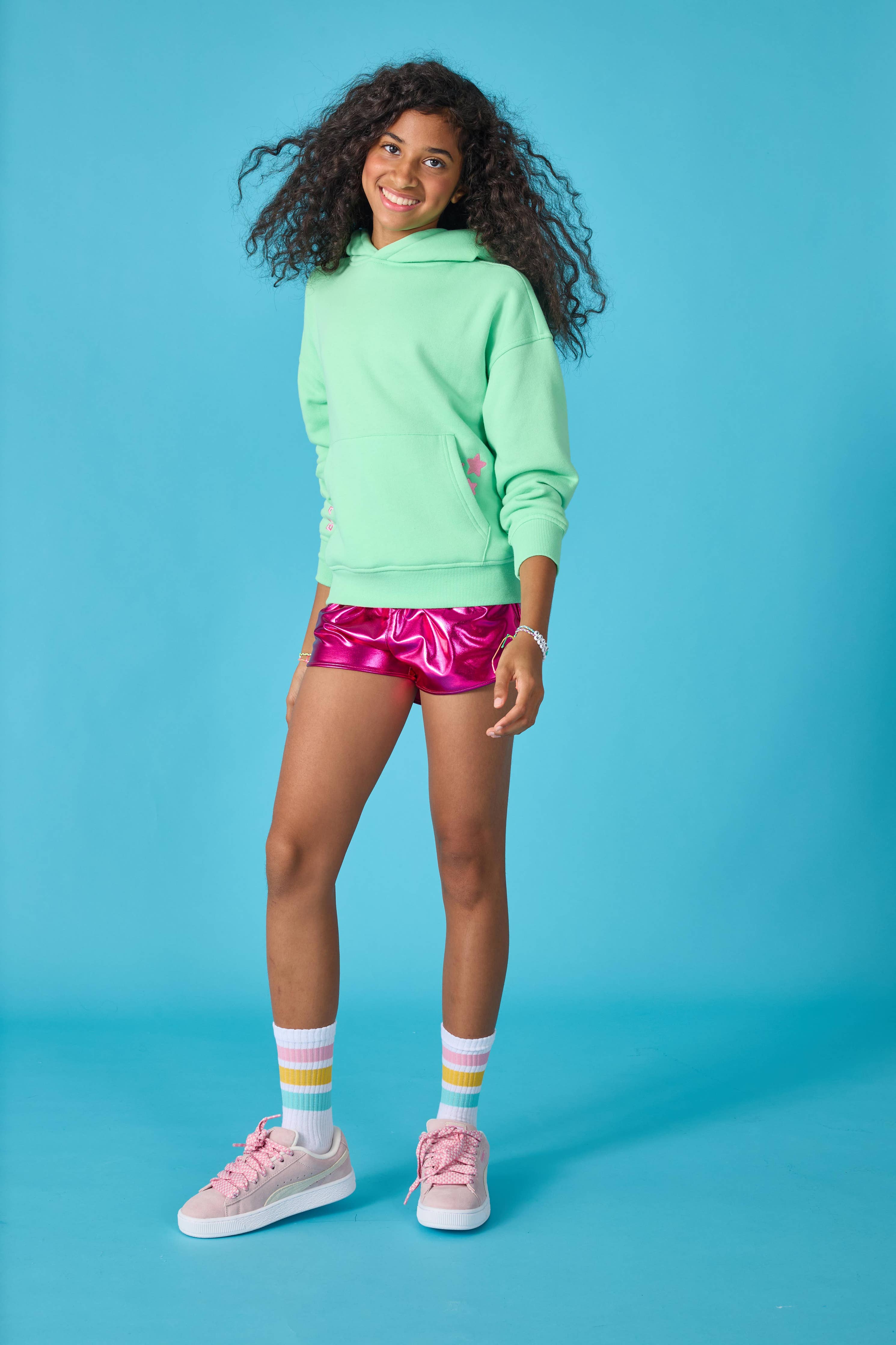 Iscream Hooded Sweatshirt - Apple Green Tiger