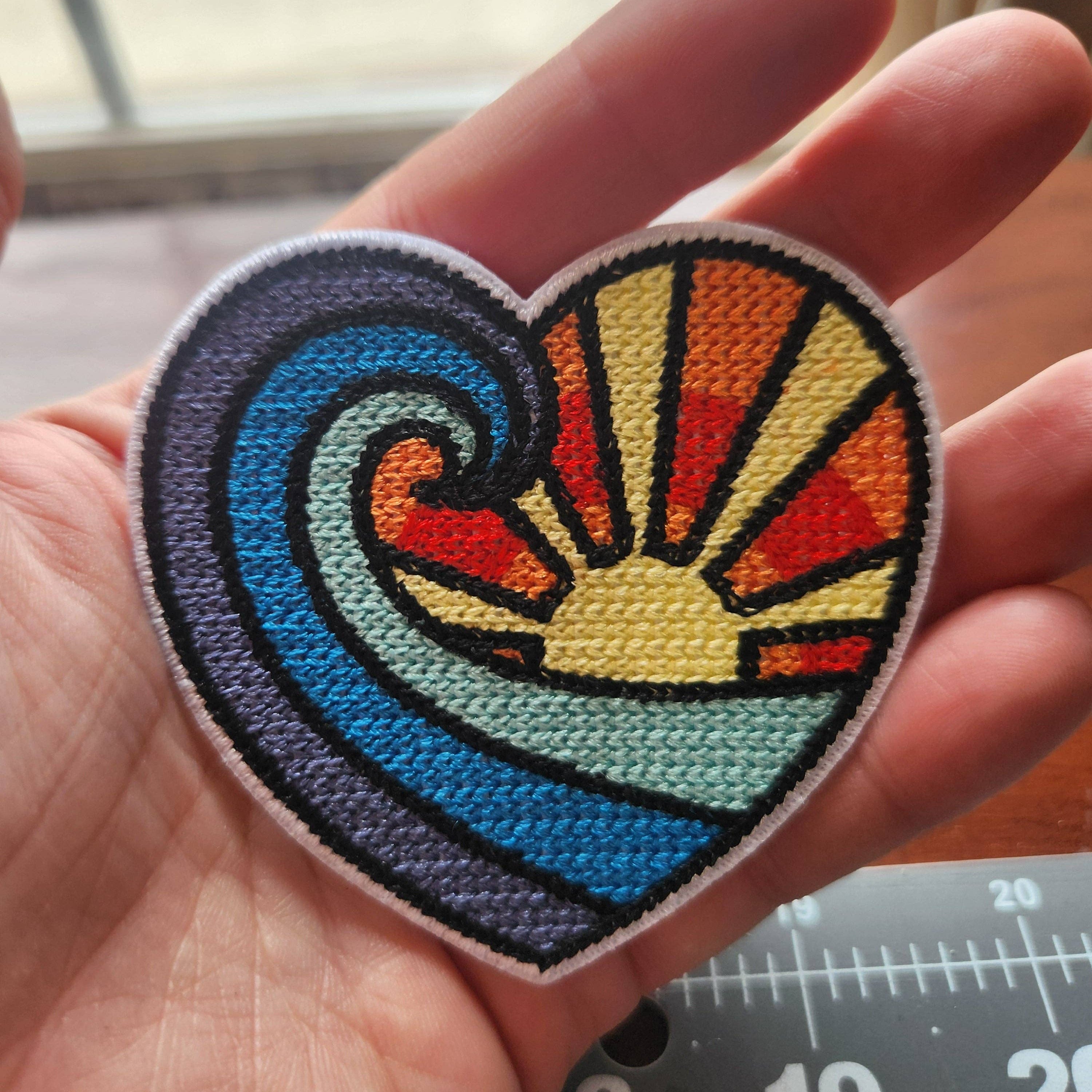 Texas Transfers Patch - Waves/Sun Heart