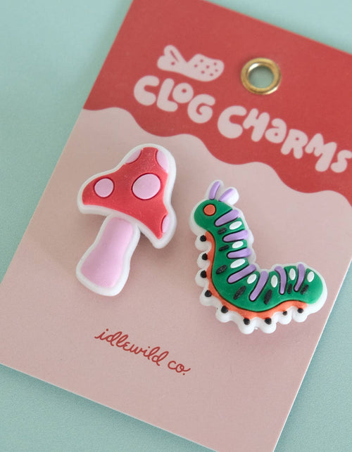 Idlewild Co. Croc Clog Charms - Mushroom & Caterpillar (Final Sale)