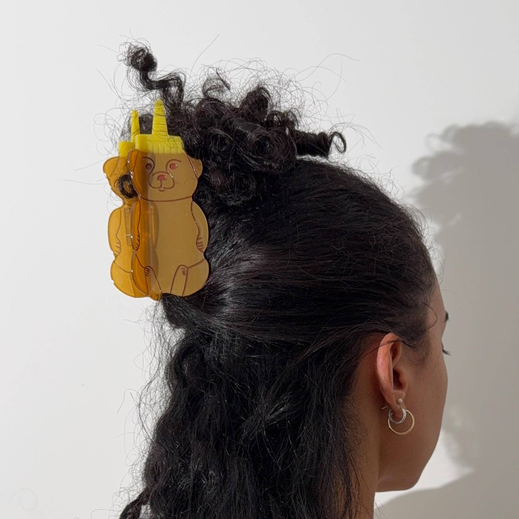 Jenny Lemons Hair Claw Clip - Large Honey Bear