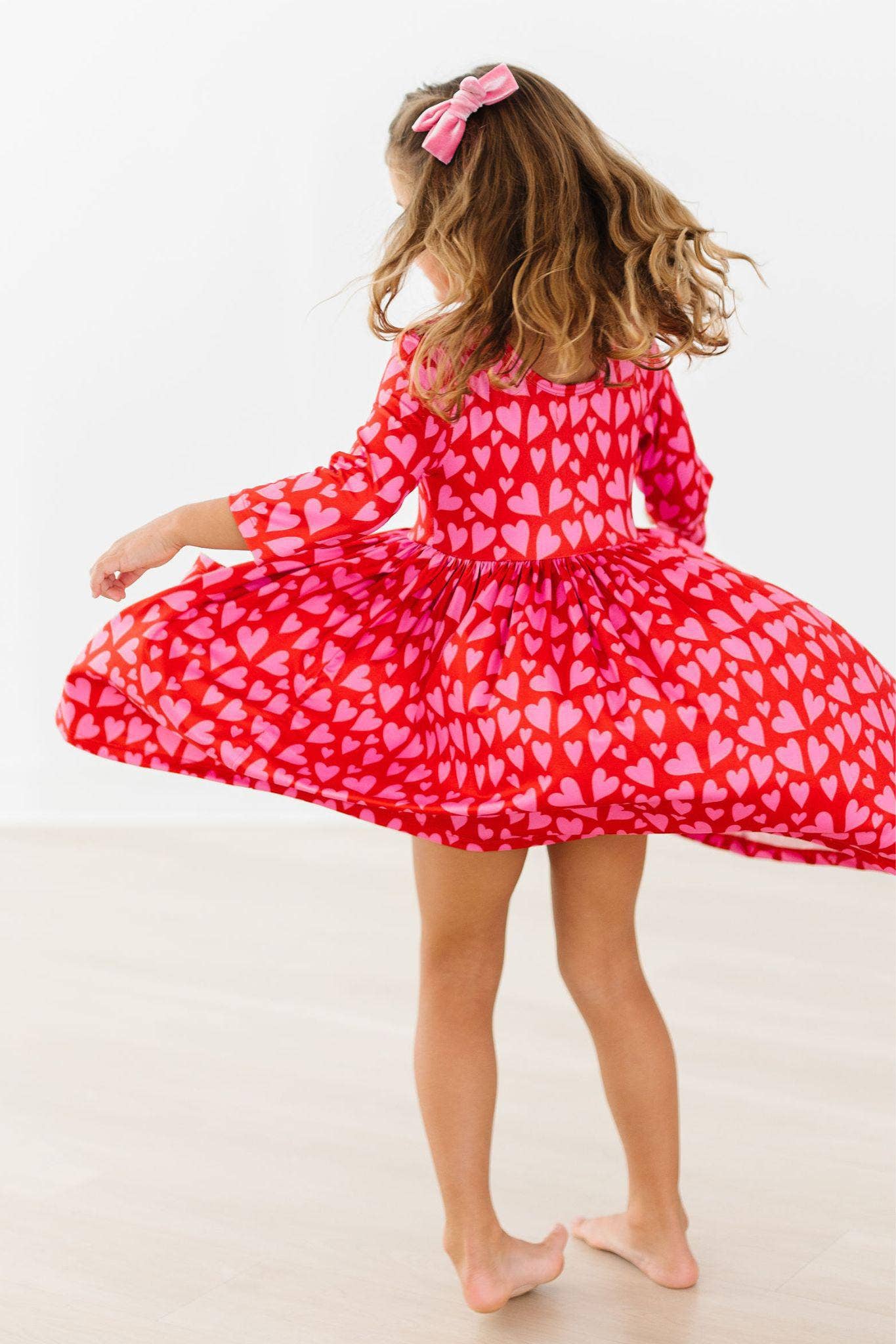 Mila & Rose 3/4 Sleeve Pocket Twirl Dress - Hearts & Hugs