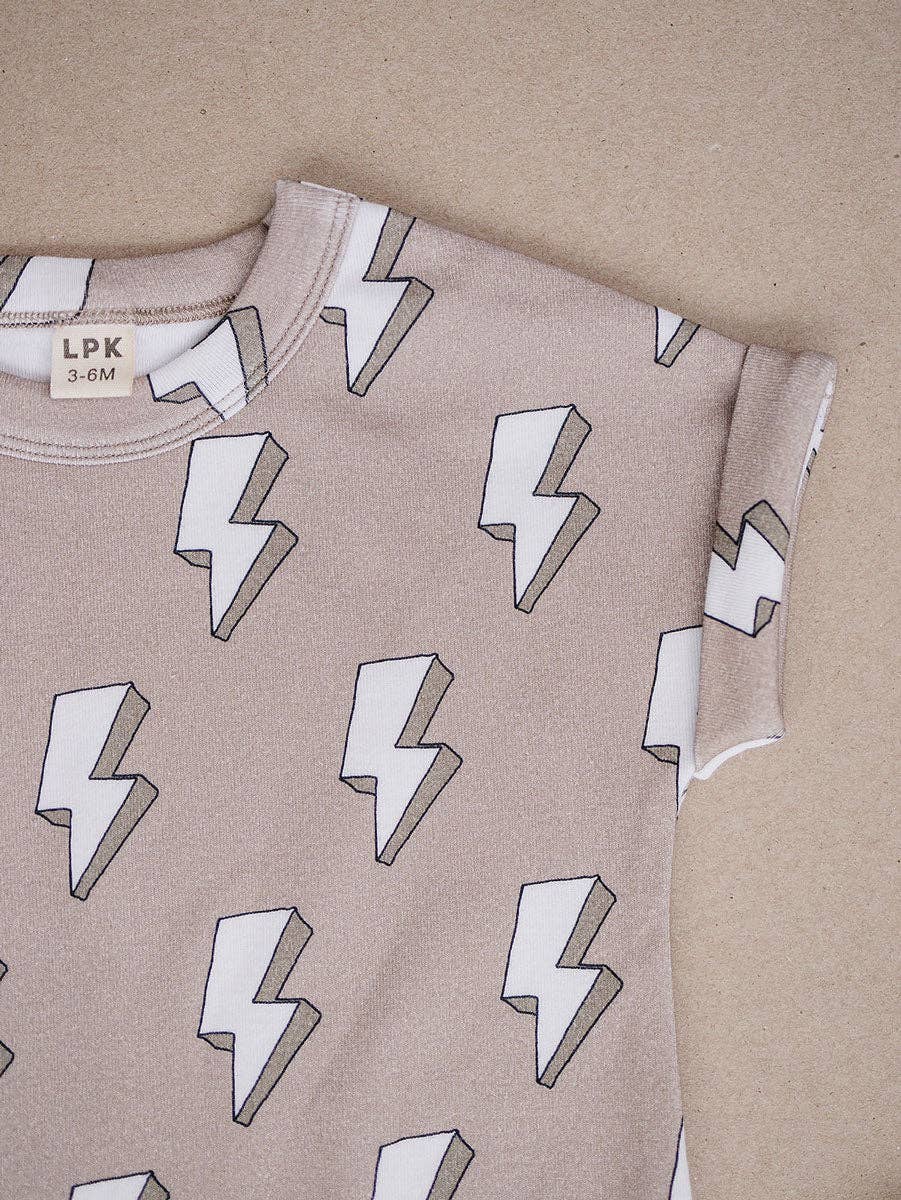 Lucky Panda Kids - Cotton Romper - Electric Beige