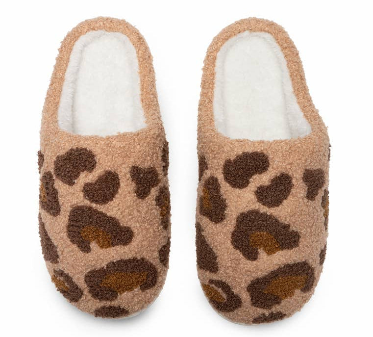 Living Royal Slippers - Leopard Print (Brown)