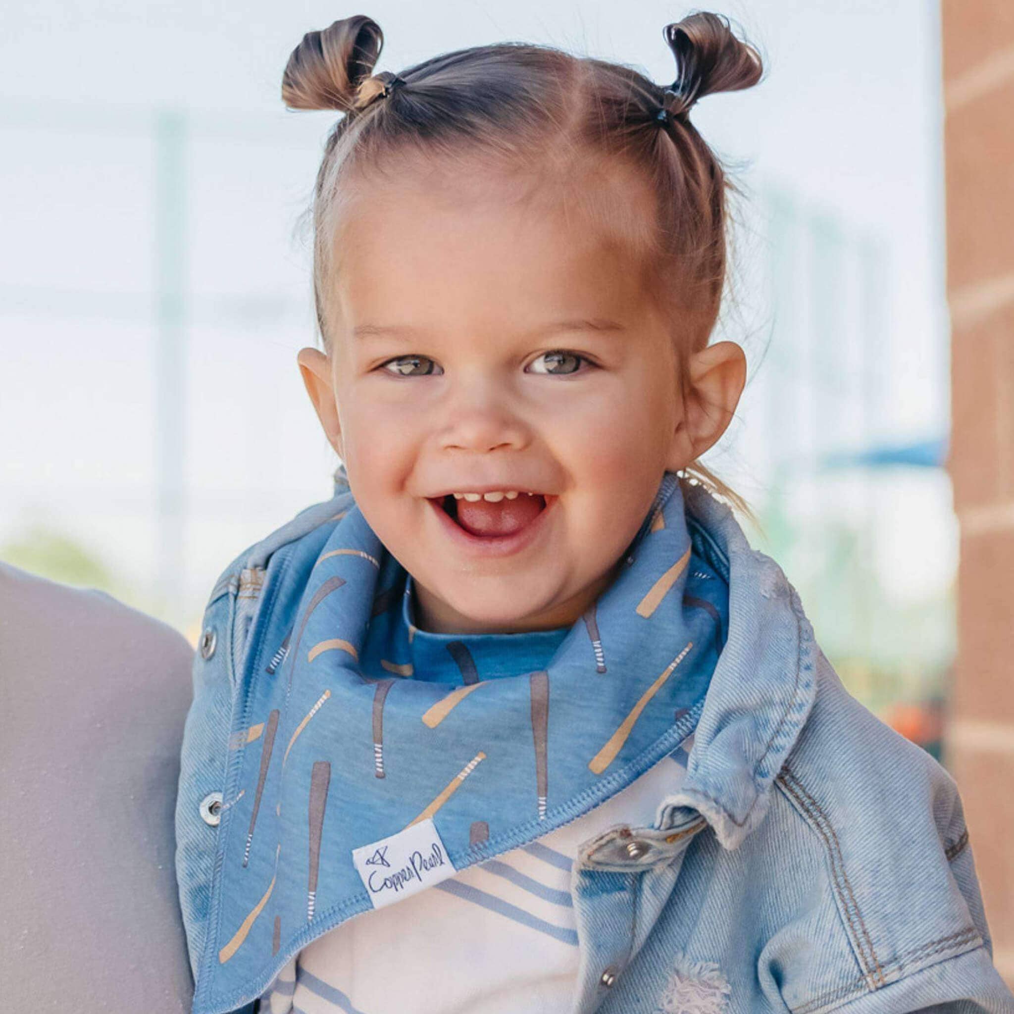 Copper Pearl Baby Bandana Bibs - Slugger (Set of 4)