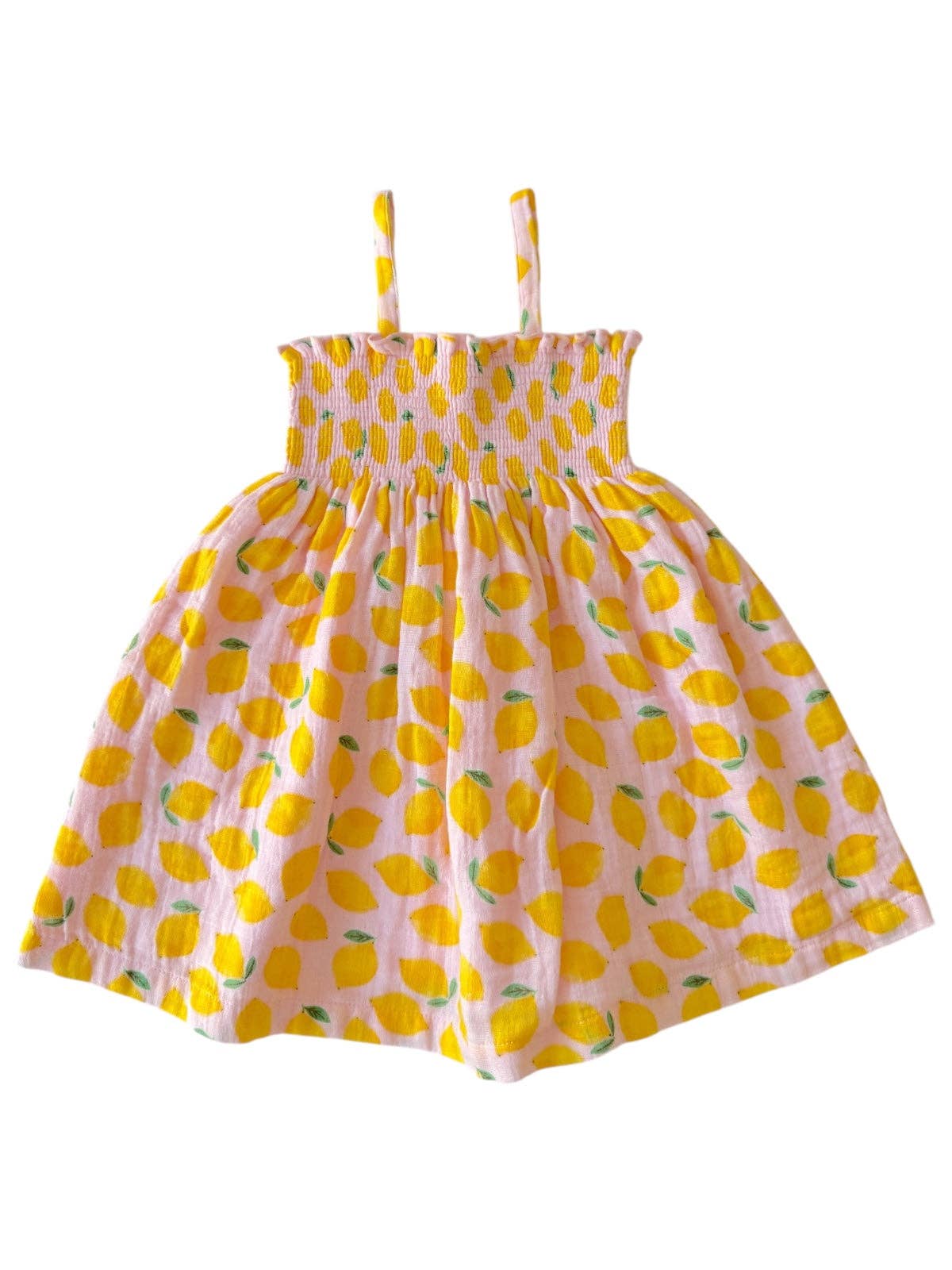 SIIX Collection Muslin Smocked Tube Dress - Lemon Sorbet