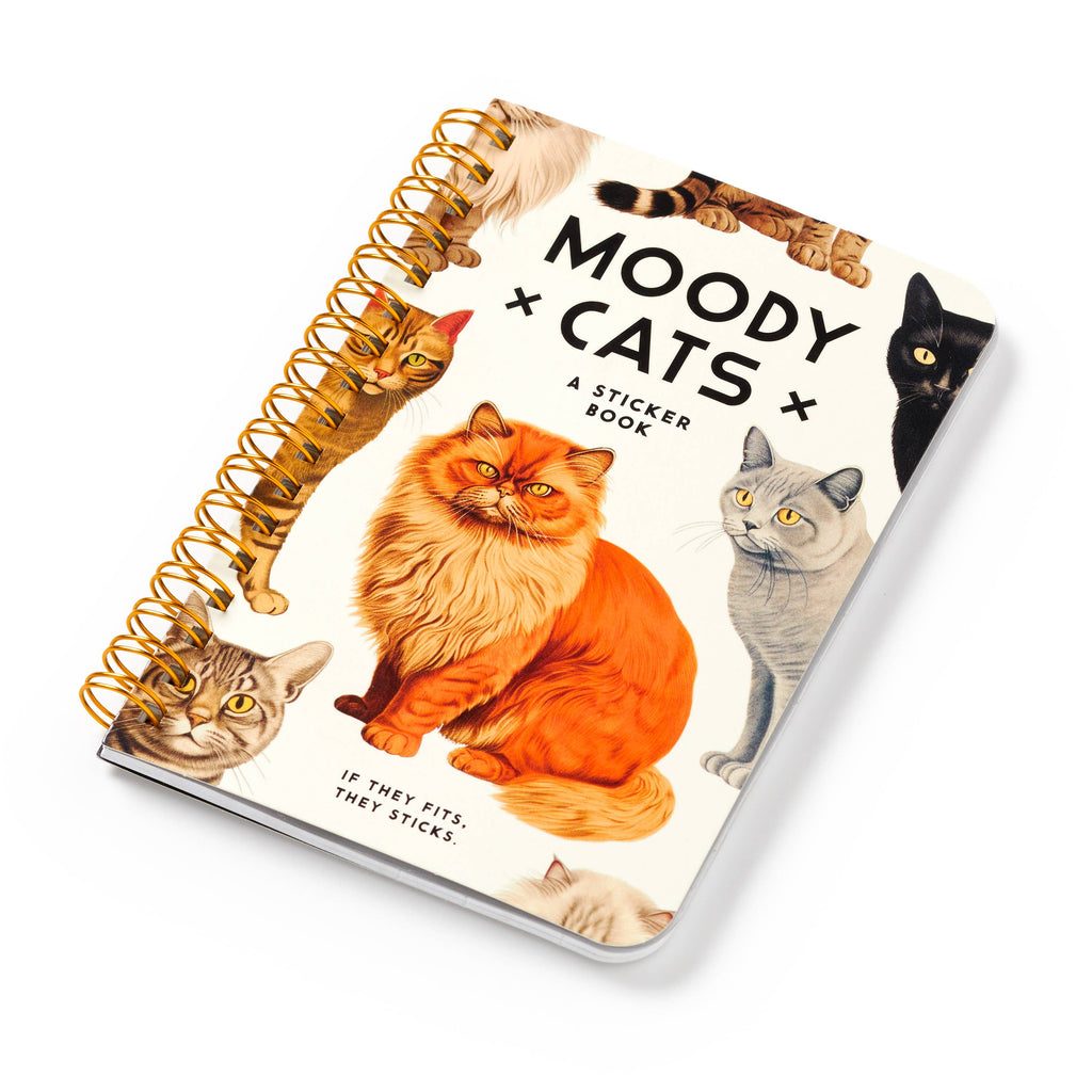 Chronicle Books - Brass Monkey Moody Cats Sticker Book