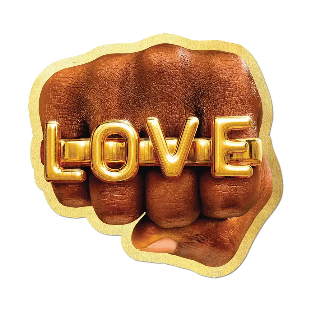 Chrome Die-Cut Sticker - LOVE Fist