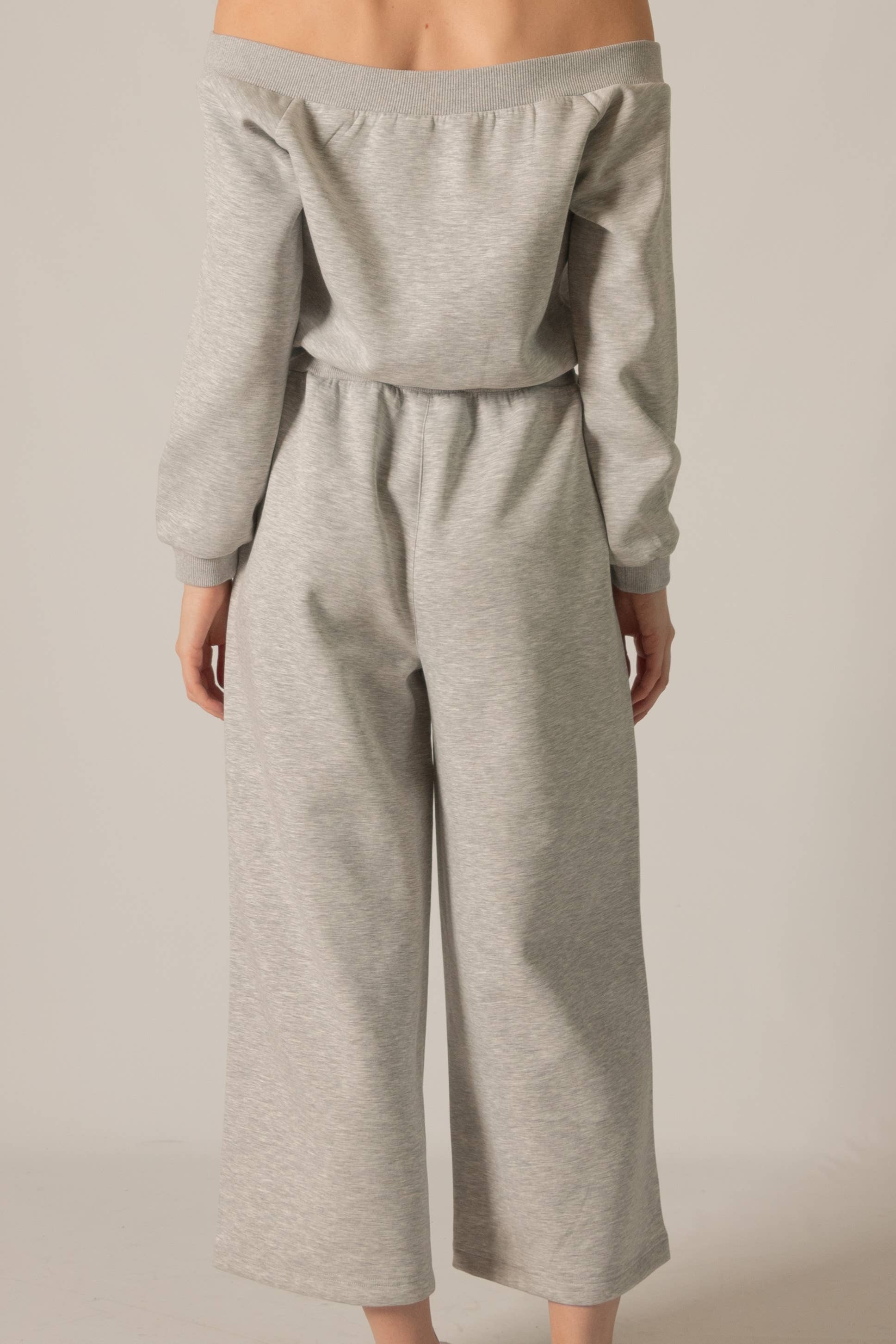P. CILL Women's "Butter Modal" Ribbed Jumpsuit - Grey (Final Sale)
