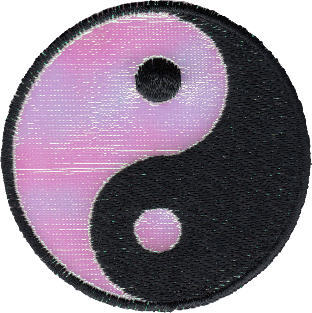 Square Deal Patch - Yin Yang Black And Iridescent