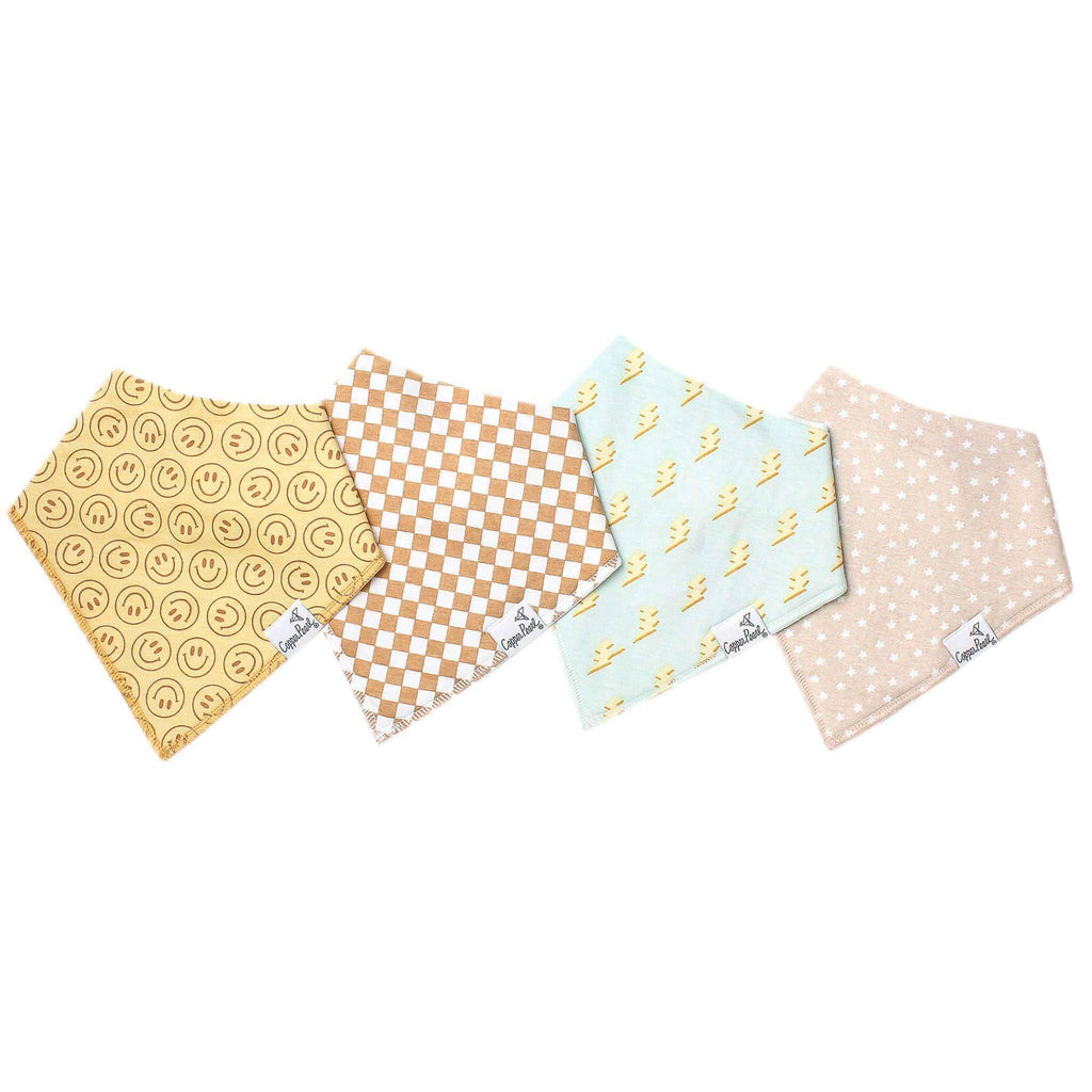 Copper Pearl Baby Bandana Bibs - Vance (Set of 4)