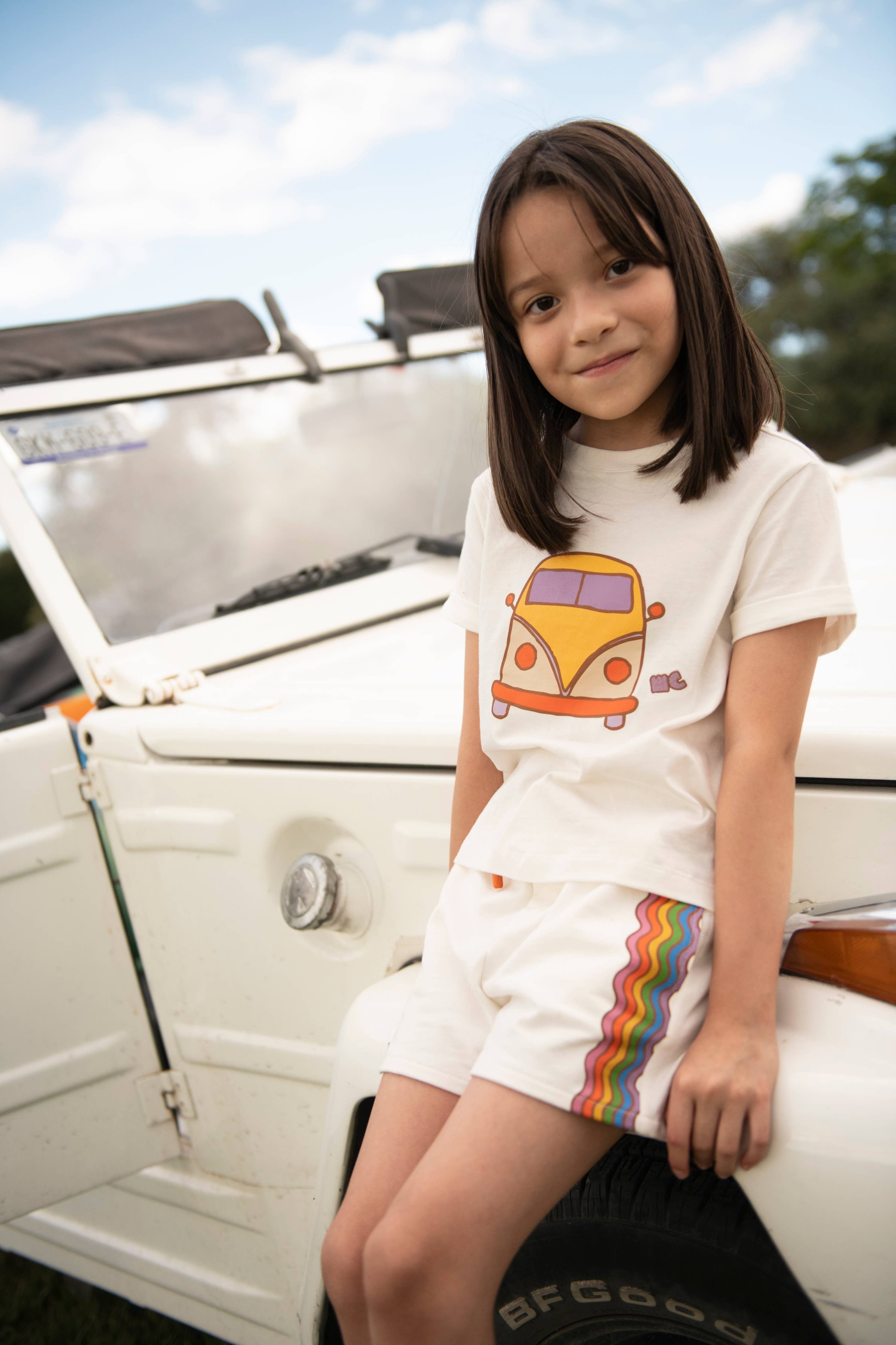 Mon Coeur - Recycled Cotton Purple Groovy Van T-Shirt