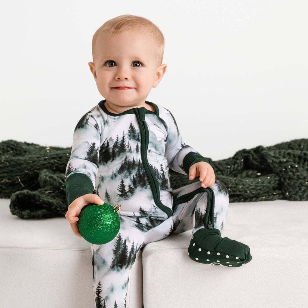 Jammie Session Bamboo Romper - Mountain Mist